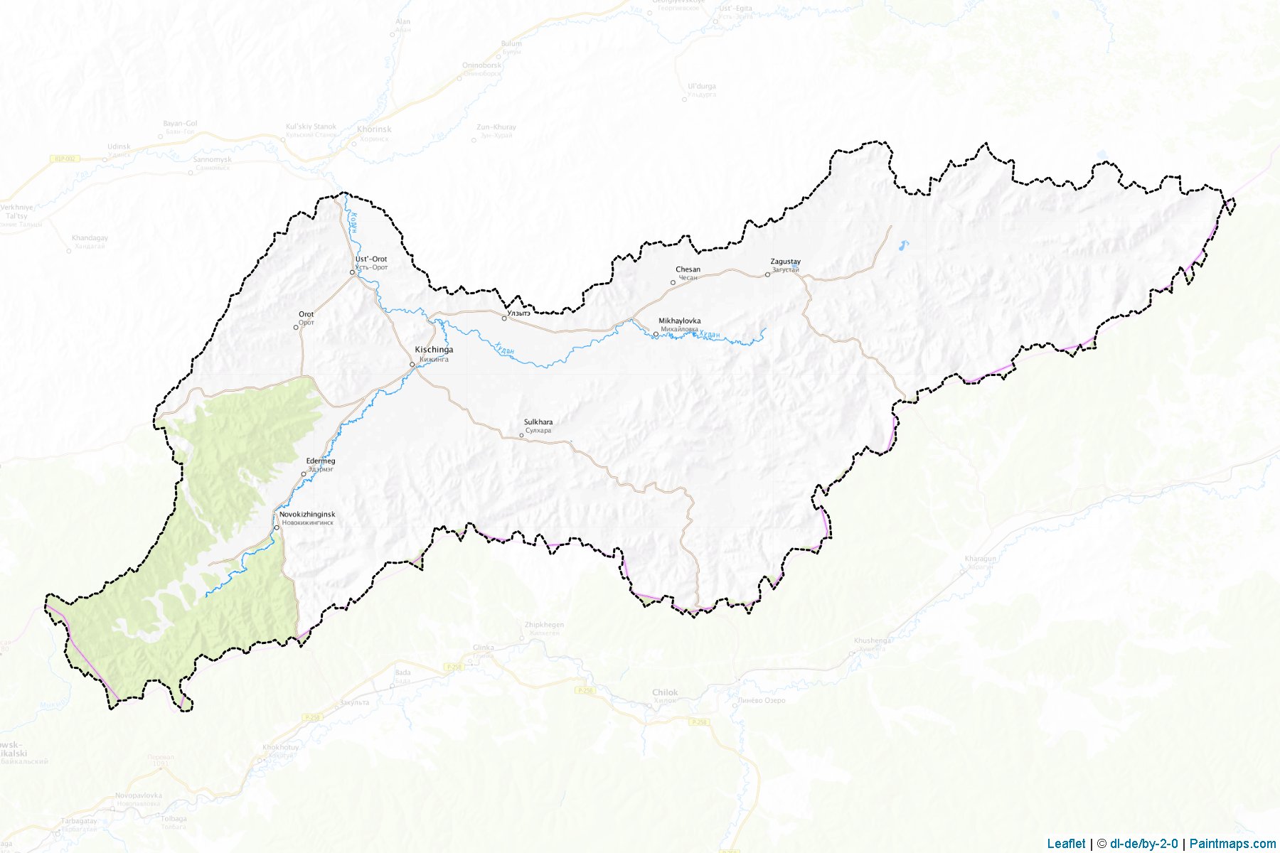 Kizhinginskiy (Buryat) Map Cropping Samples-1