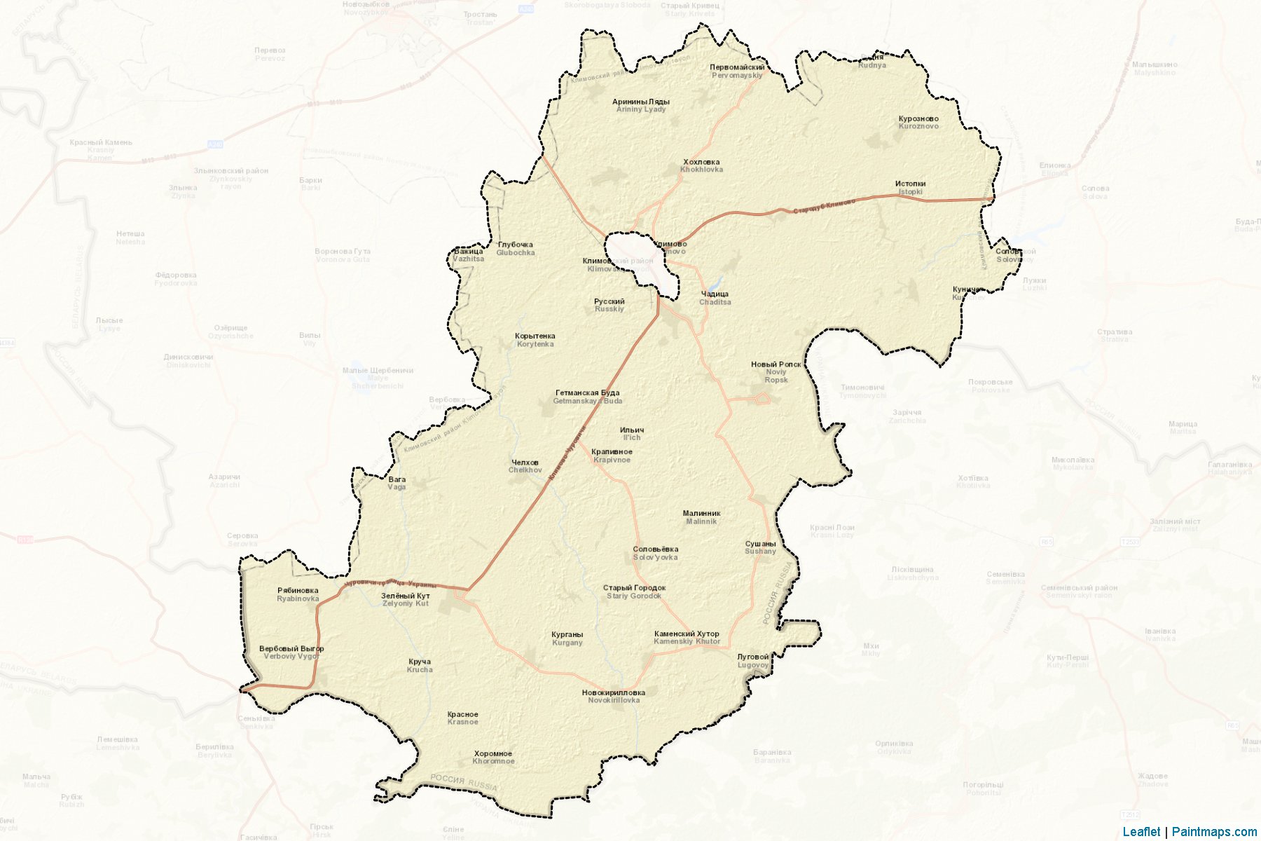 Muestras de recorte de mapas Klimovskiy (Bryansk)-2