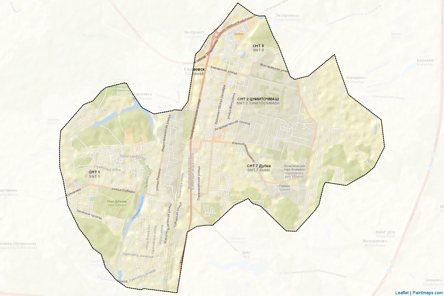 Klimovsk (Moscow Oblast) Map Cropping Samples-2