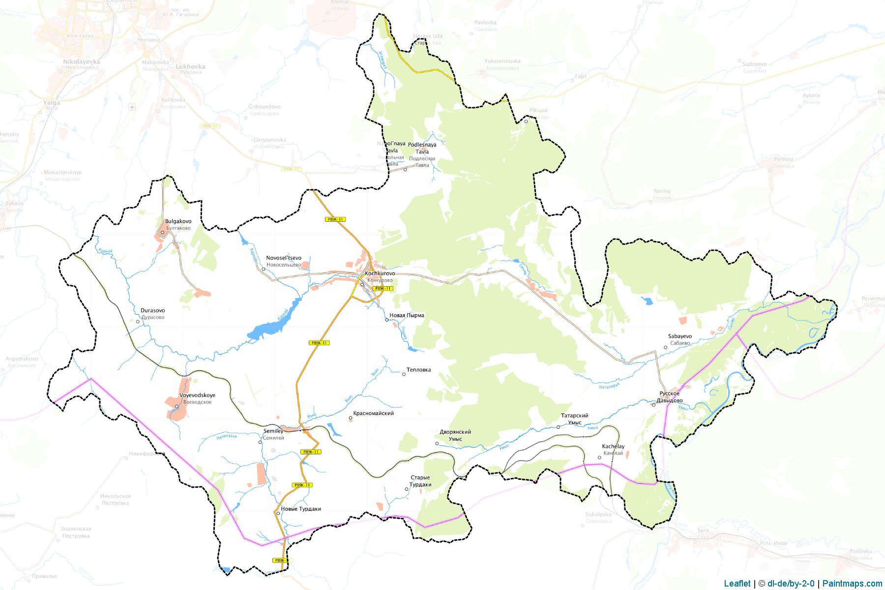 Kochkurovskiy (Mordovia) Map Cropping Samples-1