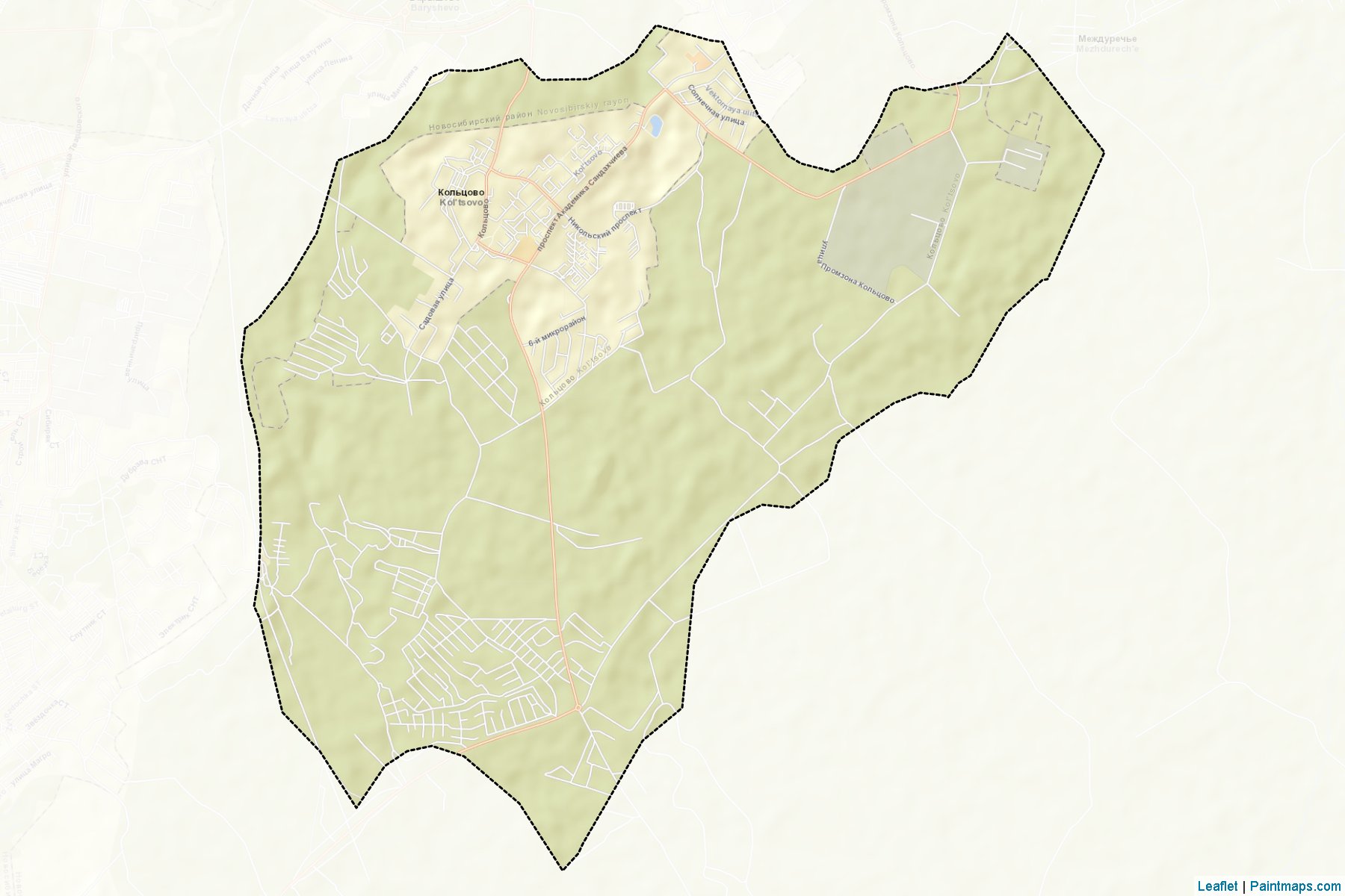 Muestras de recorte de mapas Kol'covo (Novosibirsk)-2