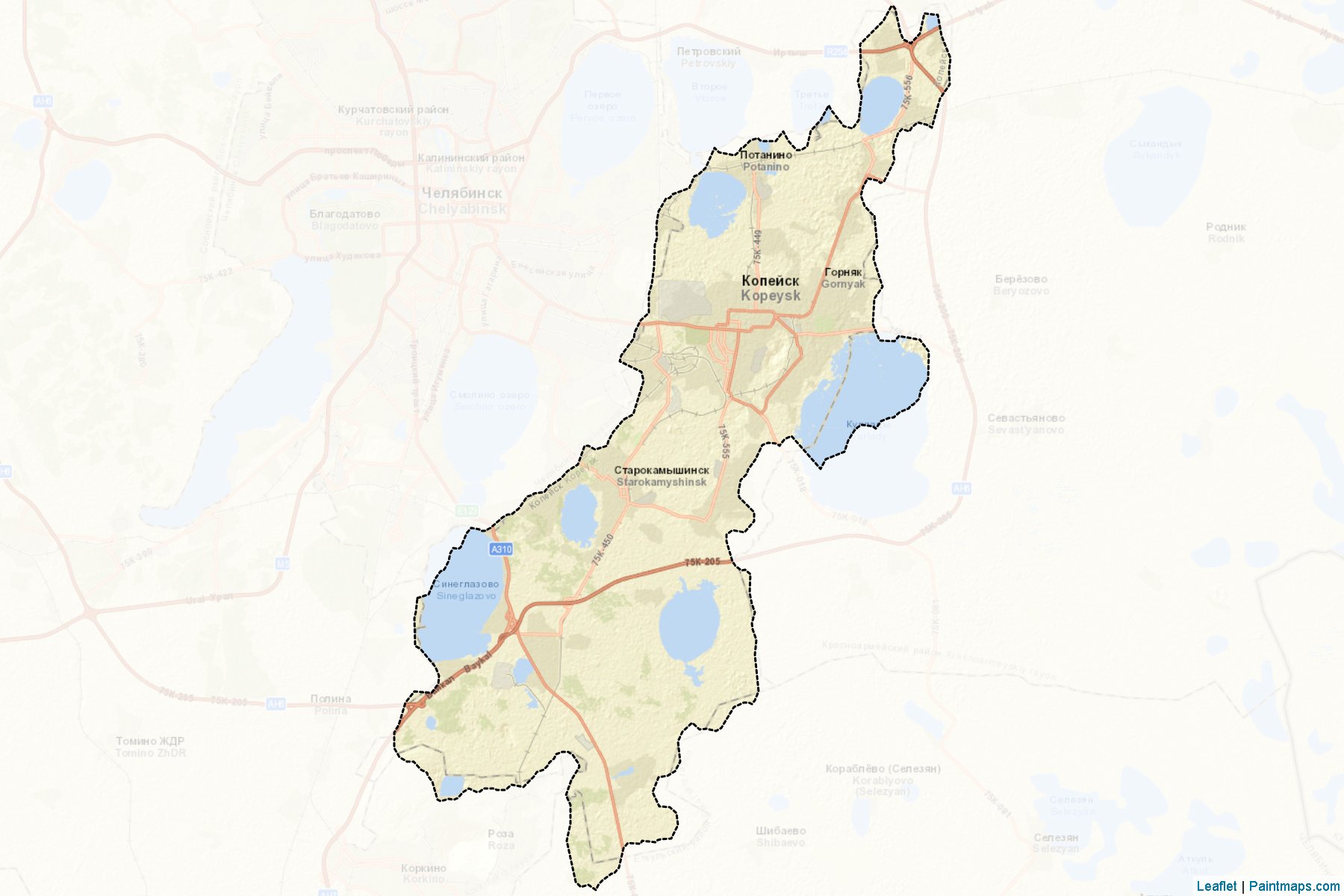 Kopejskiy (Chelyabinsk) Map Cropping Samples-2