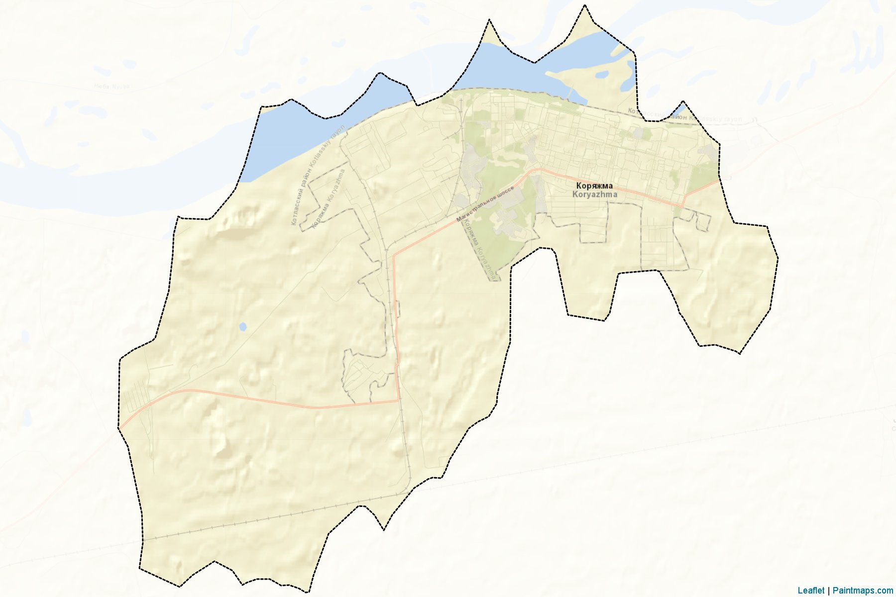 Muestras de recorte de mapas Korjazhma (Arkhangelsk)-2