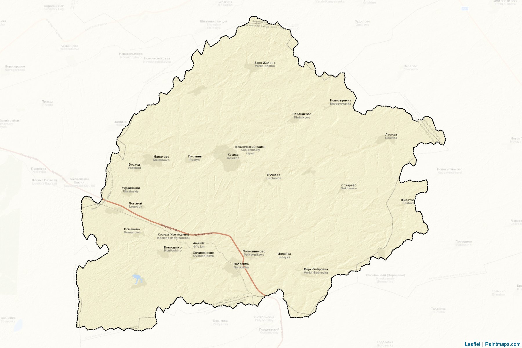 Muestras de recorte de mapas Kosikhinskiy (Altai)-2