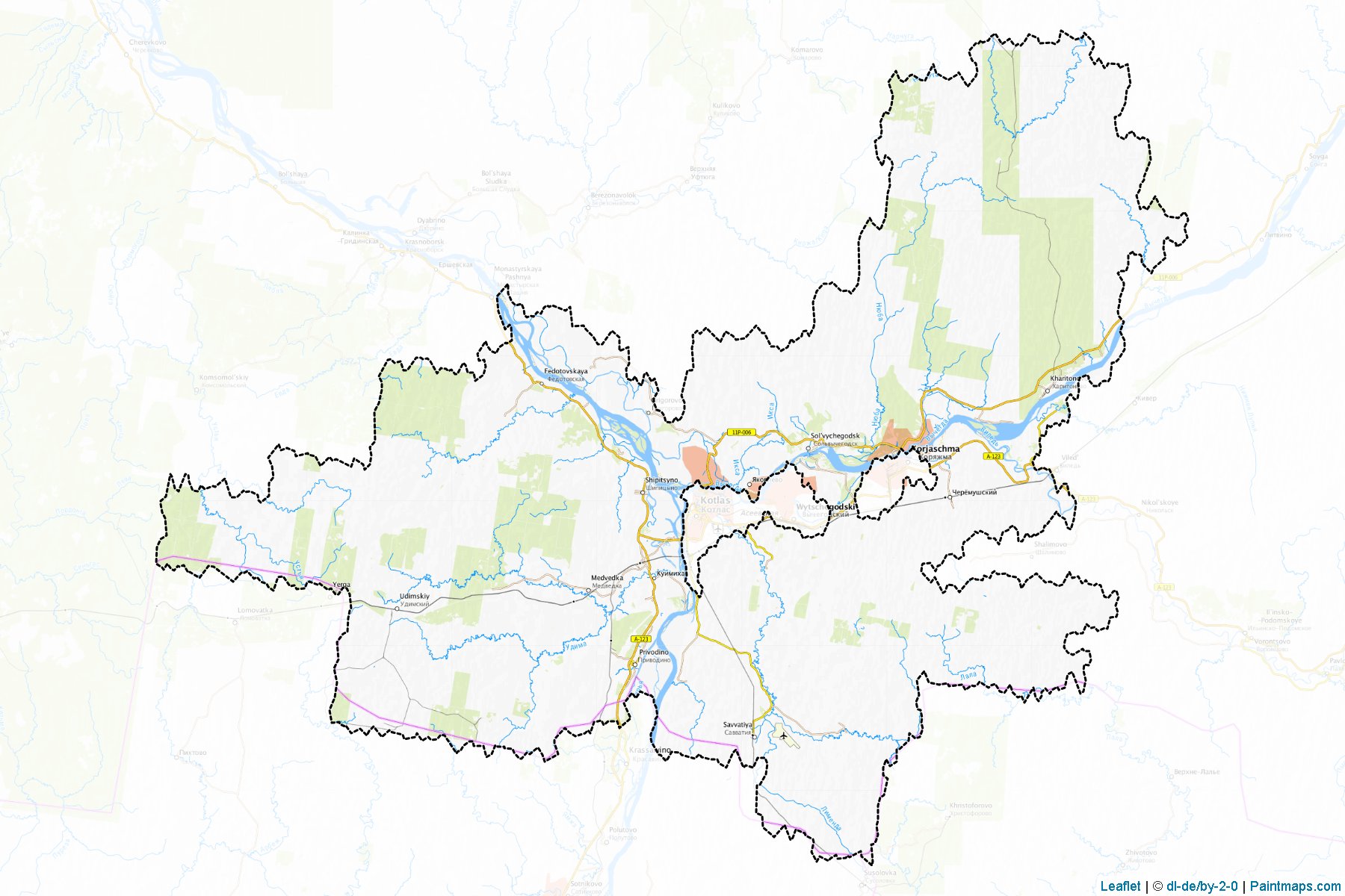 Kotlasskiy (Arhangelsk) Haritası Örnekleri-1