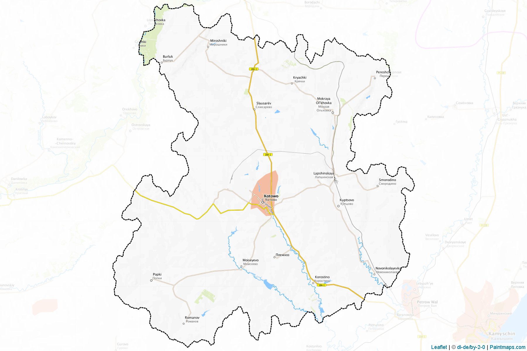 Muestras de recorte de mapas Kotovskiy (Volgograd)-1