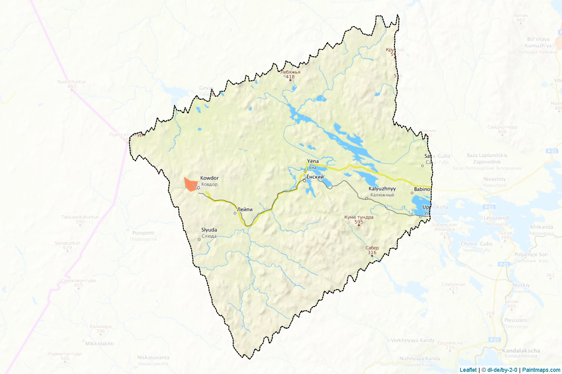 Kovdorskiy (Murmansk) Map Cropping Samples-1