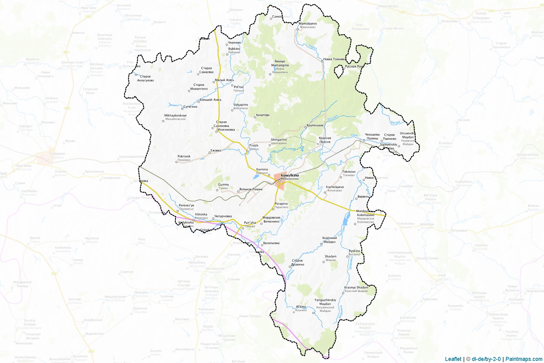 Kovylkinskiy (Mordovya) Haritası Örnekleri-1