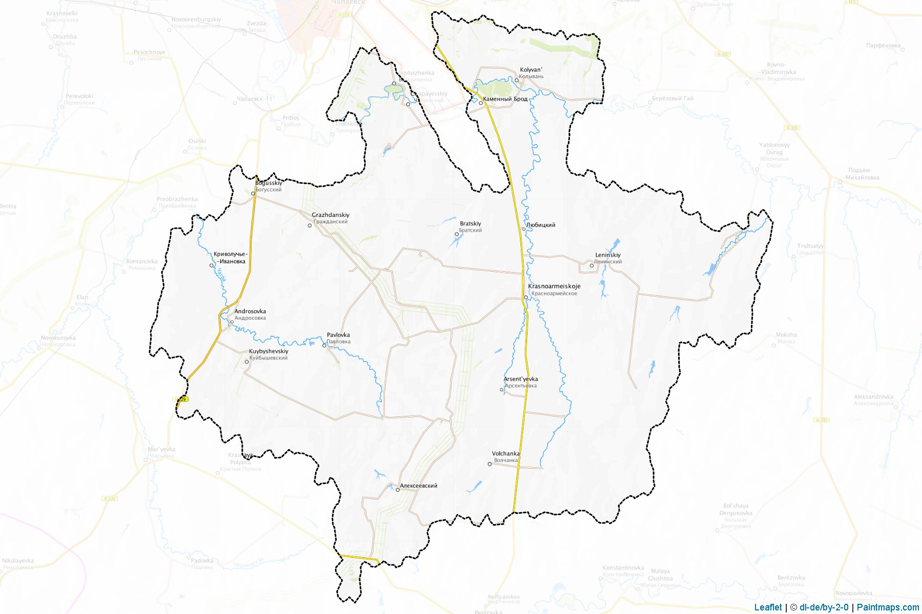 Muestras de recorte de mapas Krasnoarmejskiy (Samara)-1