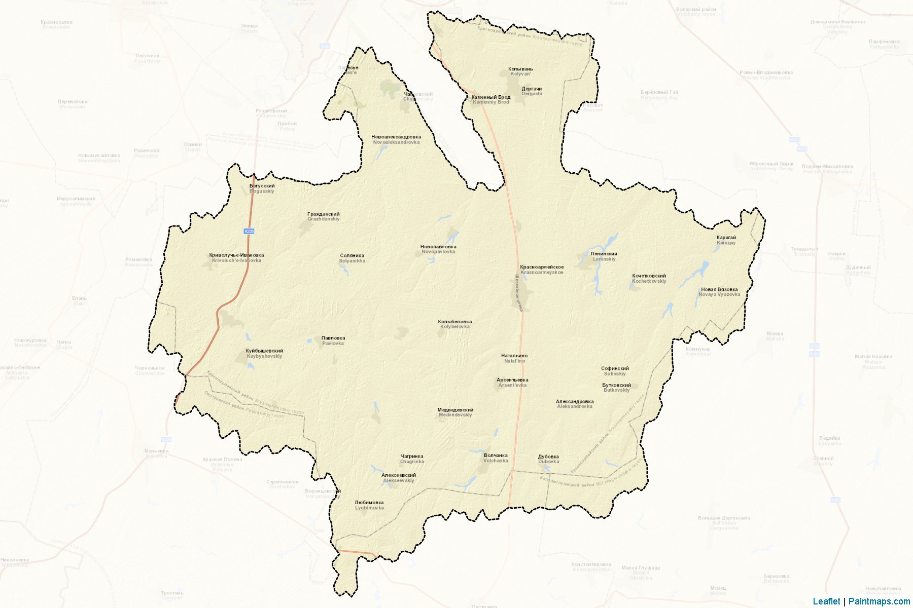 Muestras de recorte de mapas Krasnoarmejskiy (Samara)-2