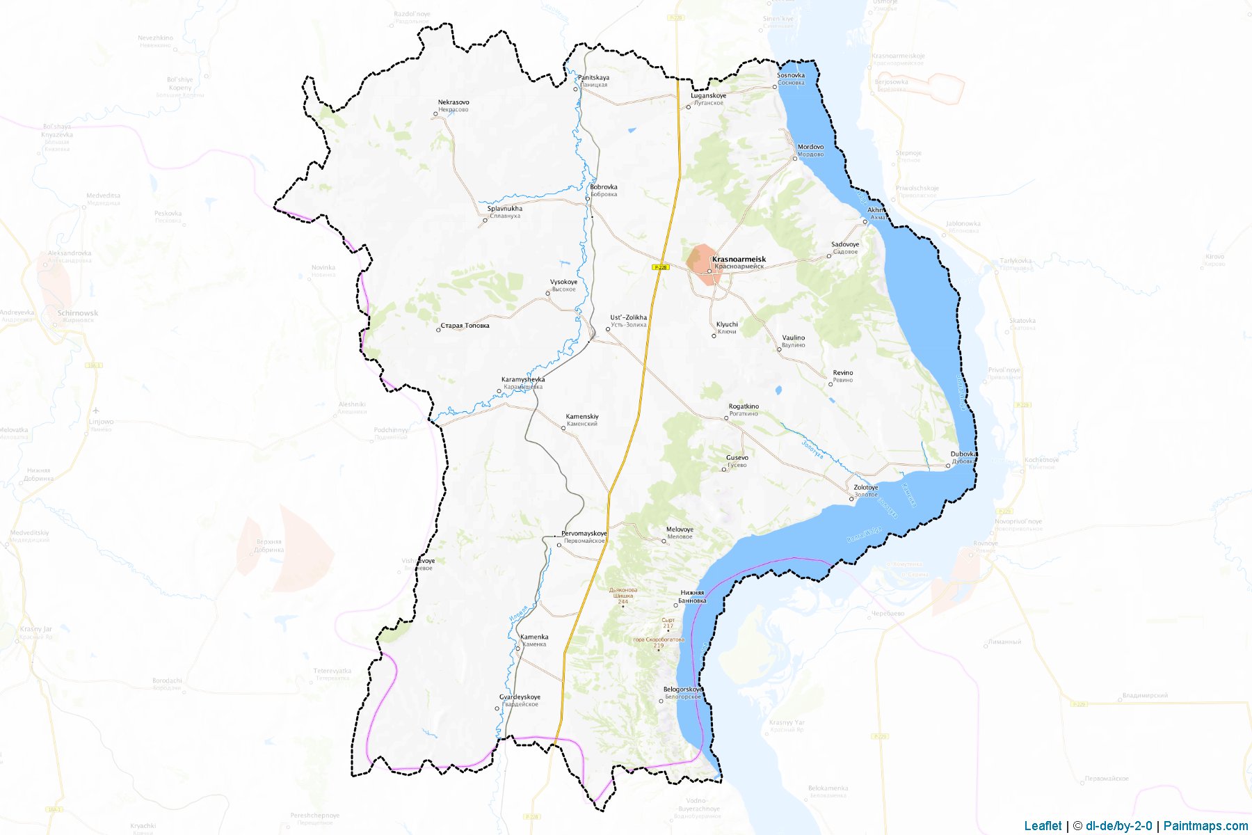 Muestras de recorte de mapas Krasnoarmejskiy (Saratov)-1