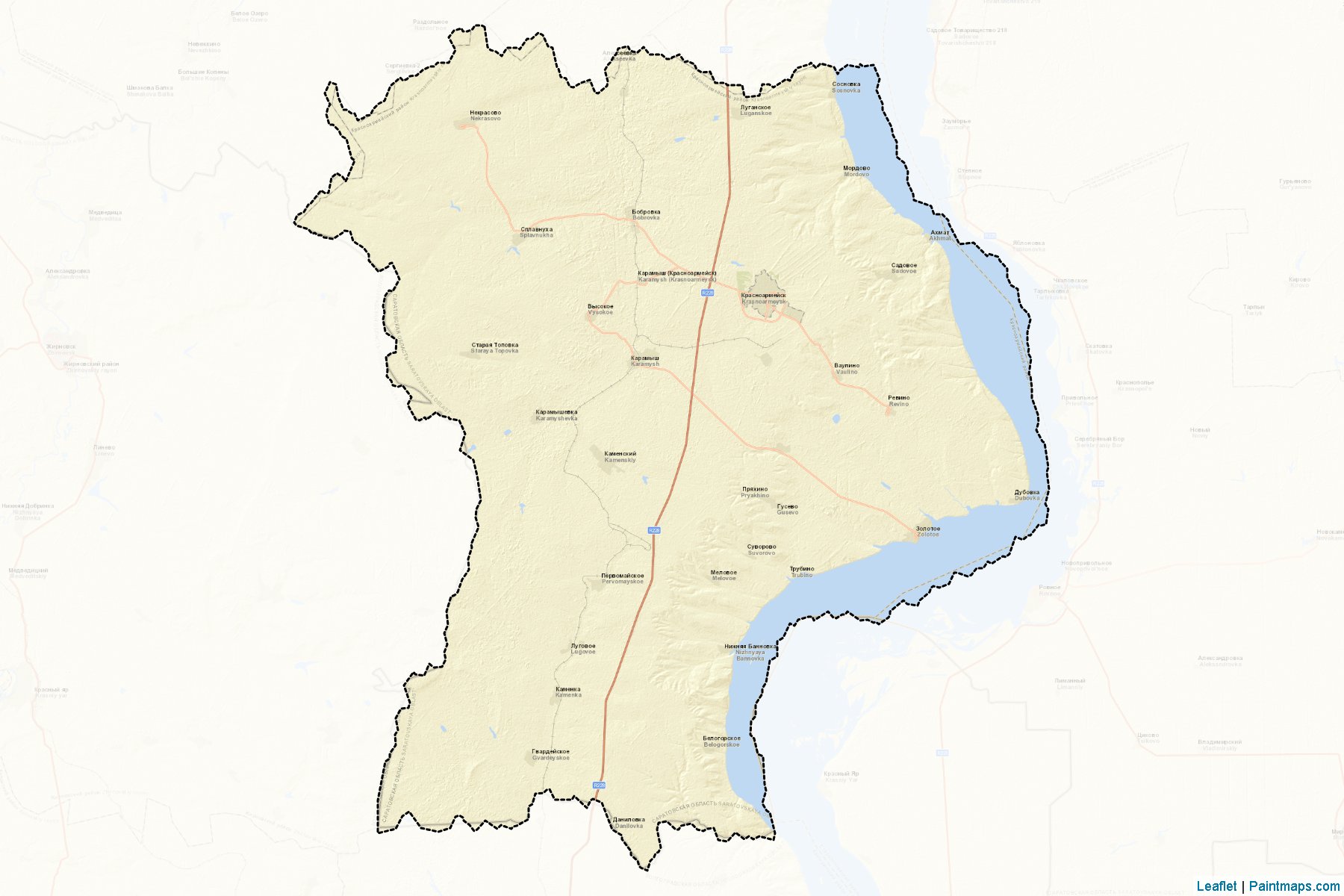 Muestras de recorte de mapas Krasnoarmejskiy (Saratov)-2