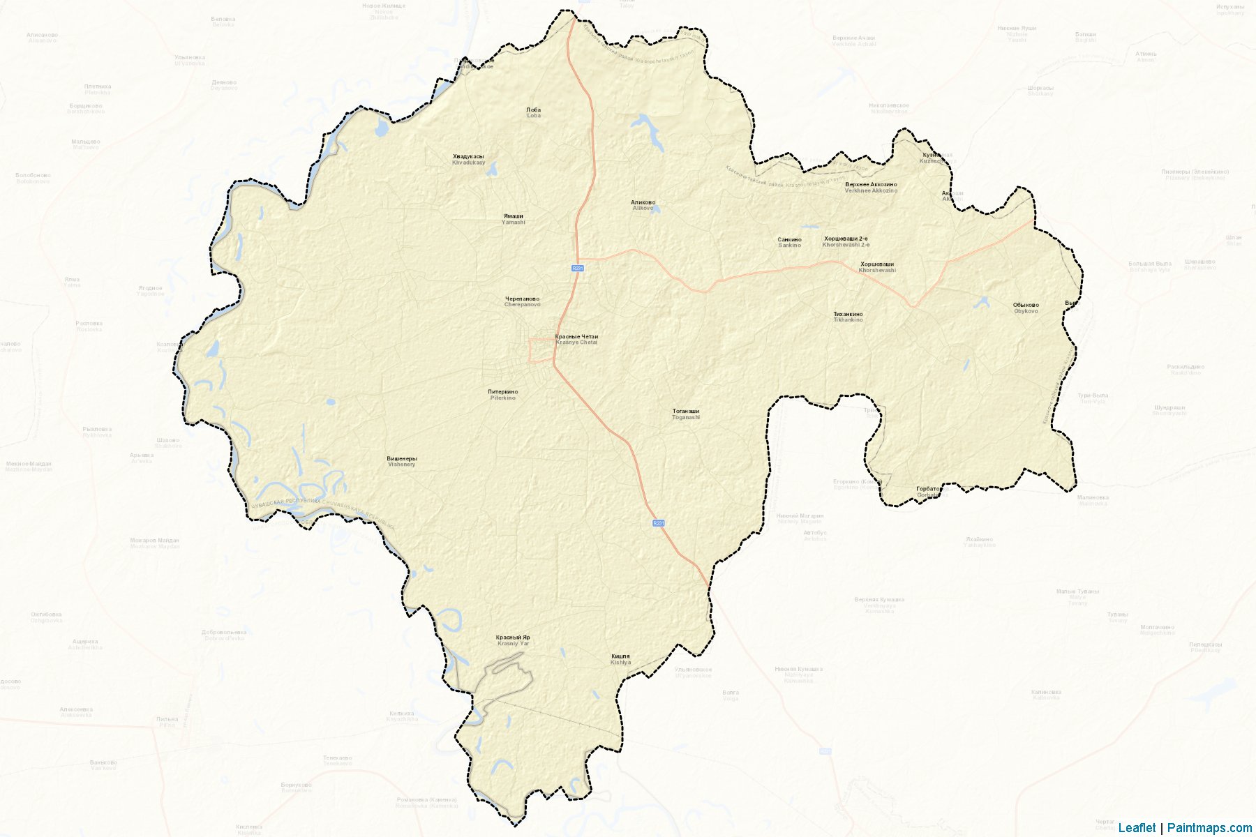 Krasnochetajskiy (Chuvash) Map Cropping Samples-2