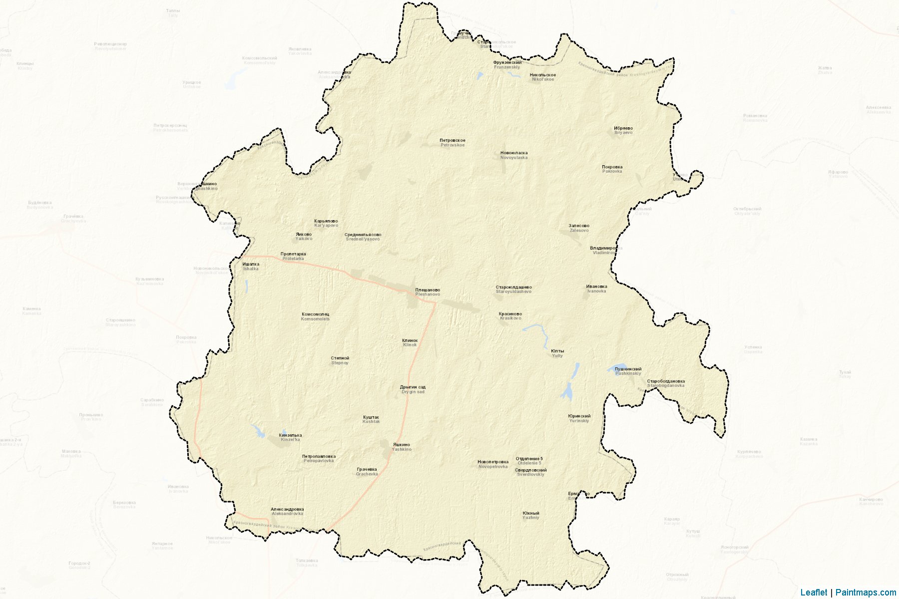 Krasnogvardejskiy (Orenburg) Map Cropping Samples-2