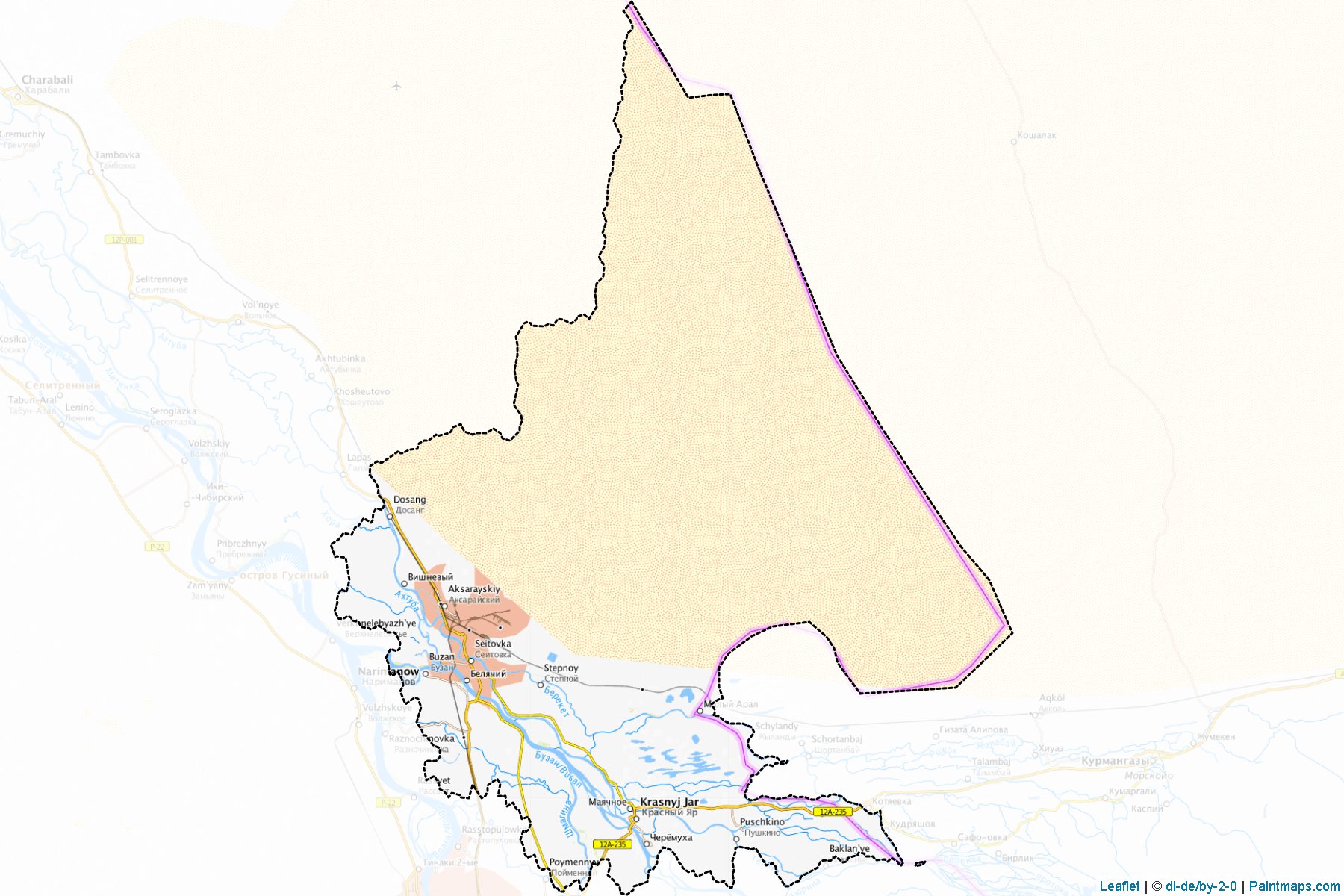 Muestras de recorte de mapas Krasnojarskiy (Astrakhan)-1