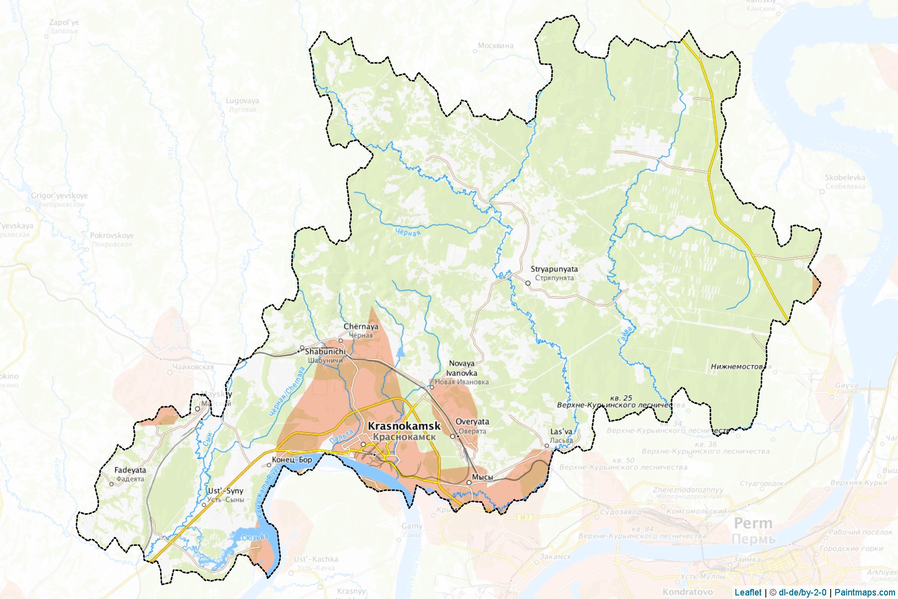 Krasnokamskiy (Perm Krayı) Haritası Örnekleri-1