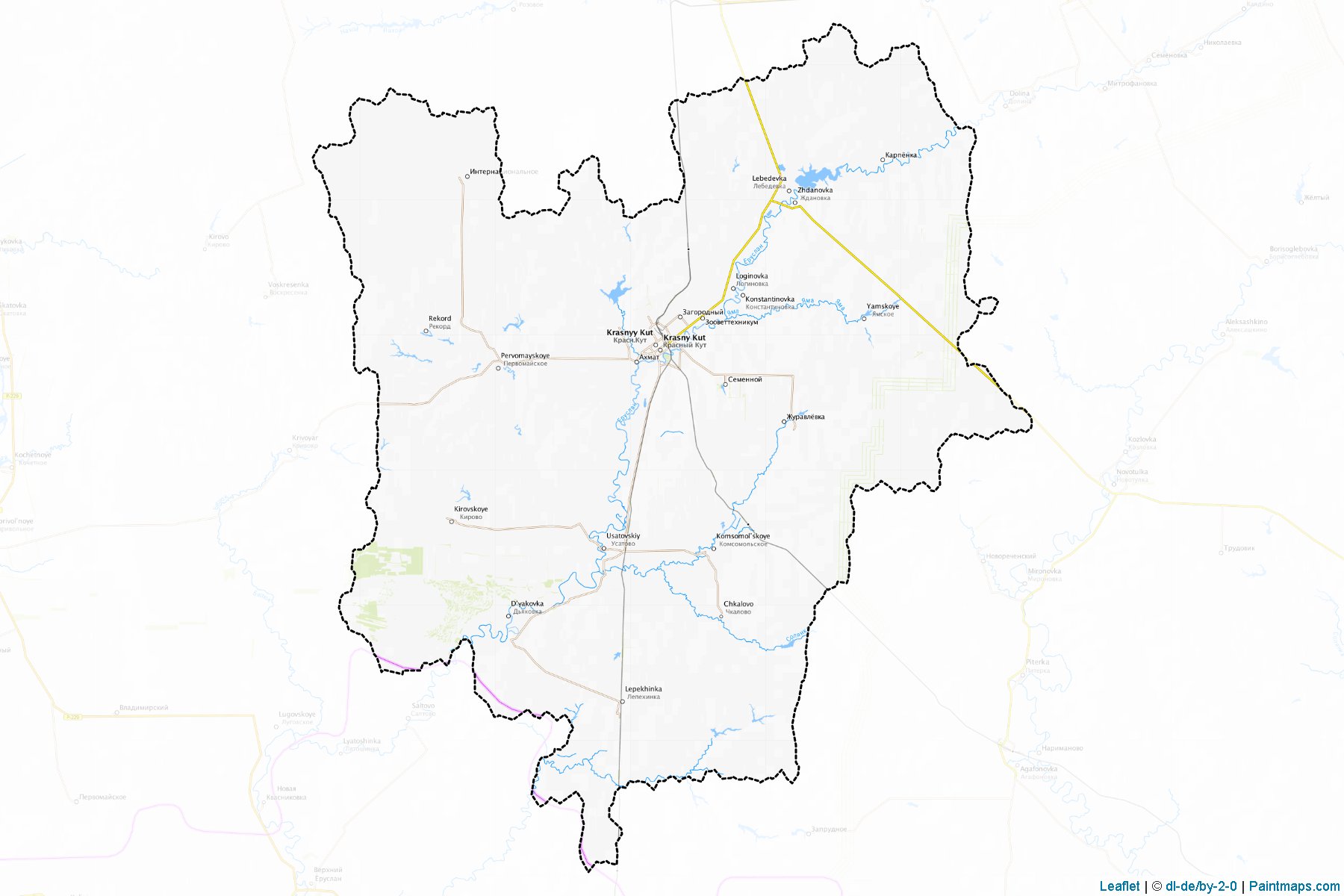 Krasnokutskiy (Saratov) Map Cropping Samples-1