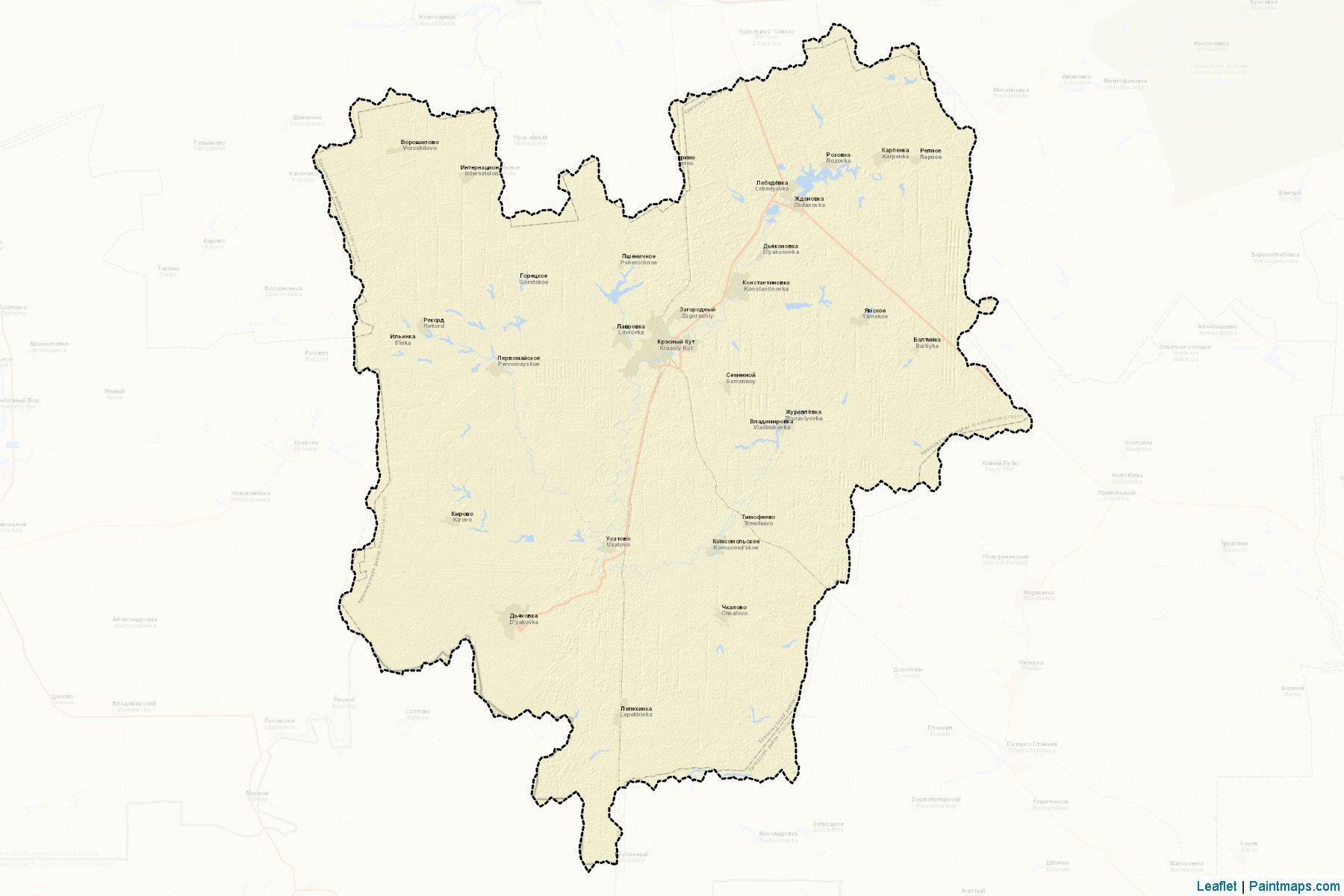 Krasnokutskiy (Saratov) Map Cropping Samples-2