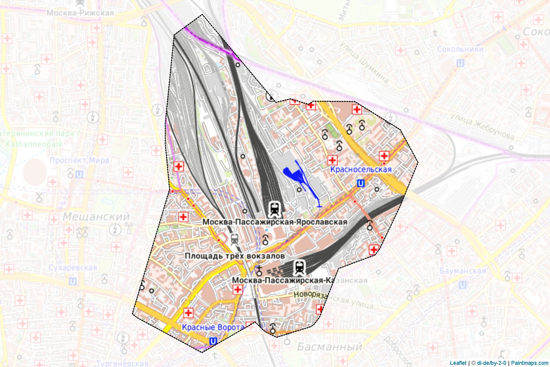 Krasnosel'skiy (Moscow City) Map Cropping Samples-1