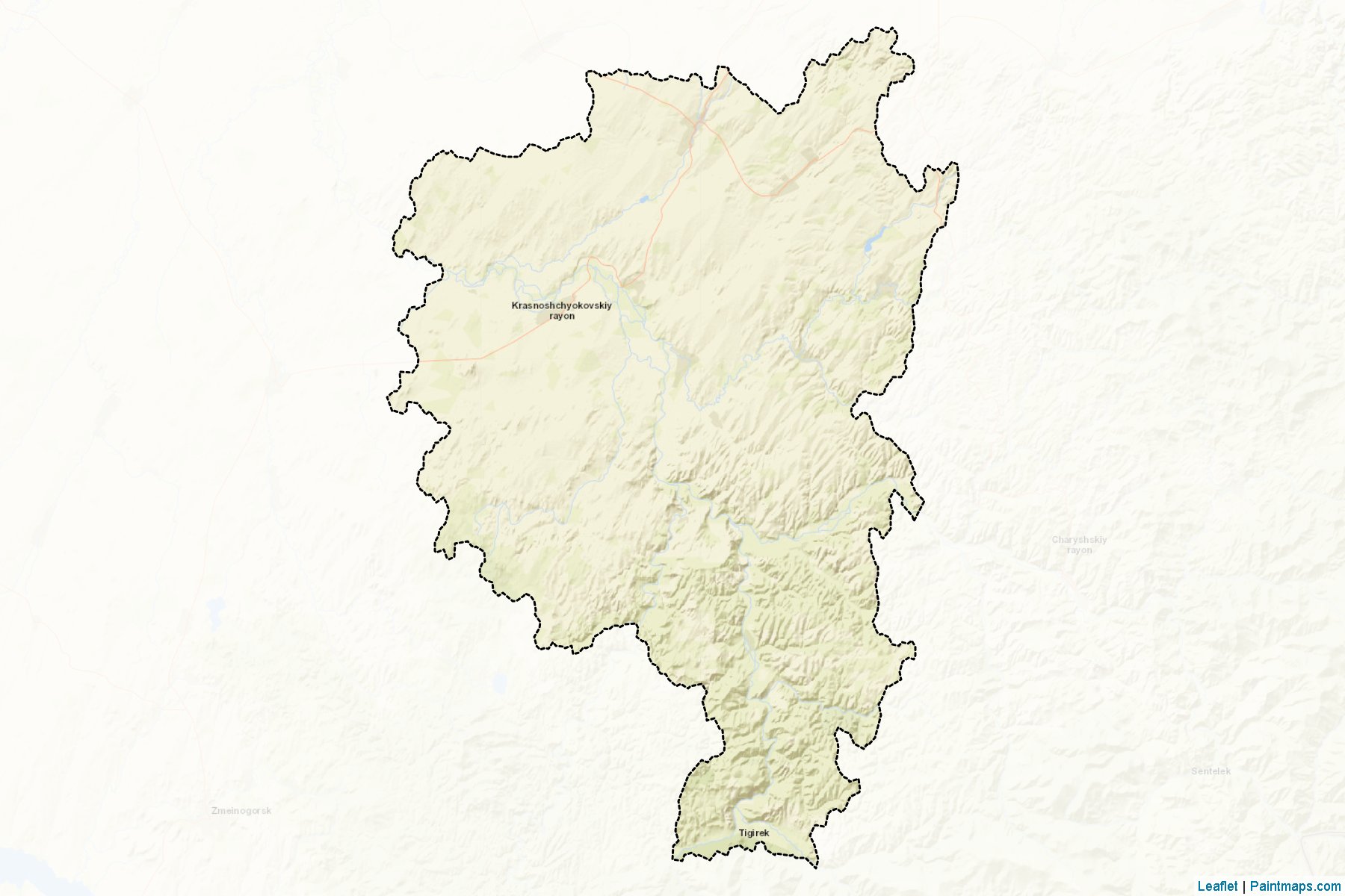 Krasnoshhekovskiy (Altai) Map Cropping Samples-2