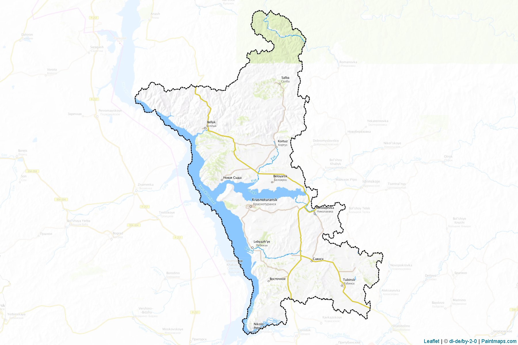 Krasnoturanskiy (Krasnoyarsk) Map Cropping Samples-1