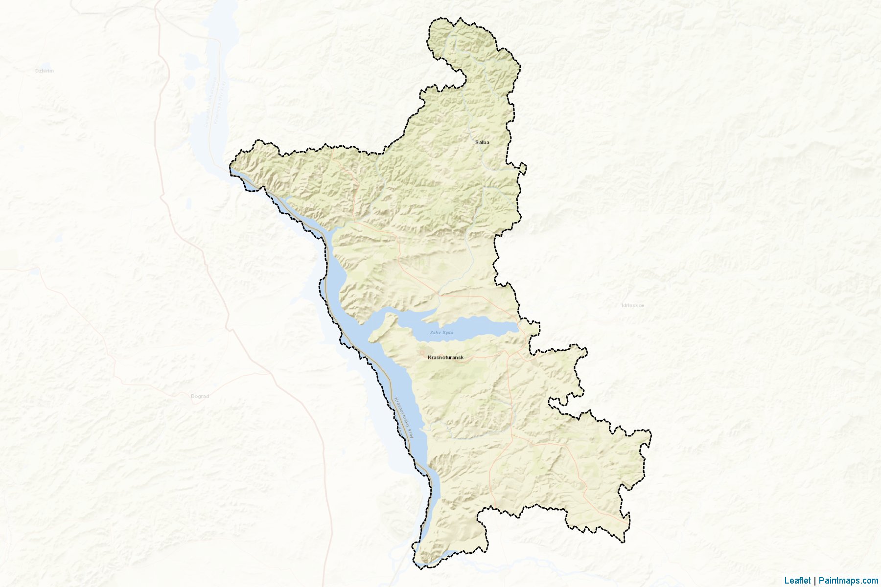 Krasnoturanskiy (Krasnoyarsk) Map Cropping Samples-2