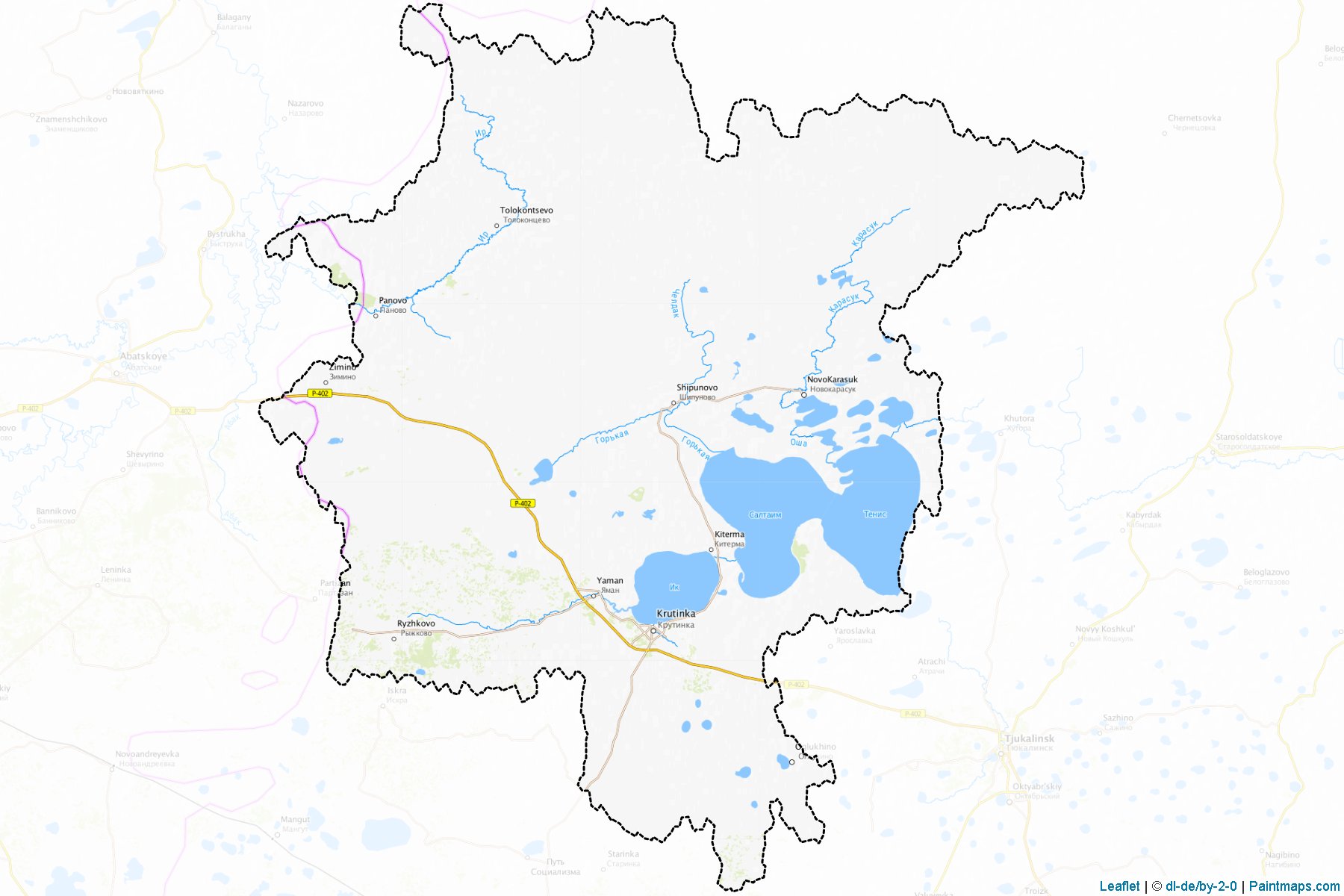 Muestras de recorte de mapas Krutinskiy (Omsk)-1