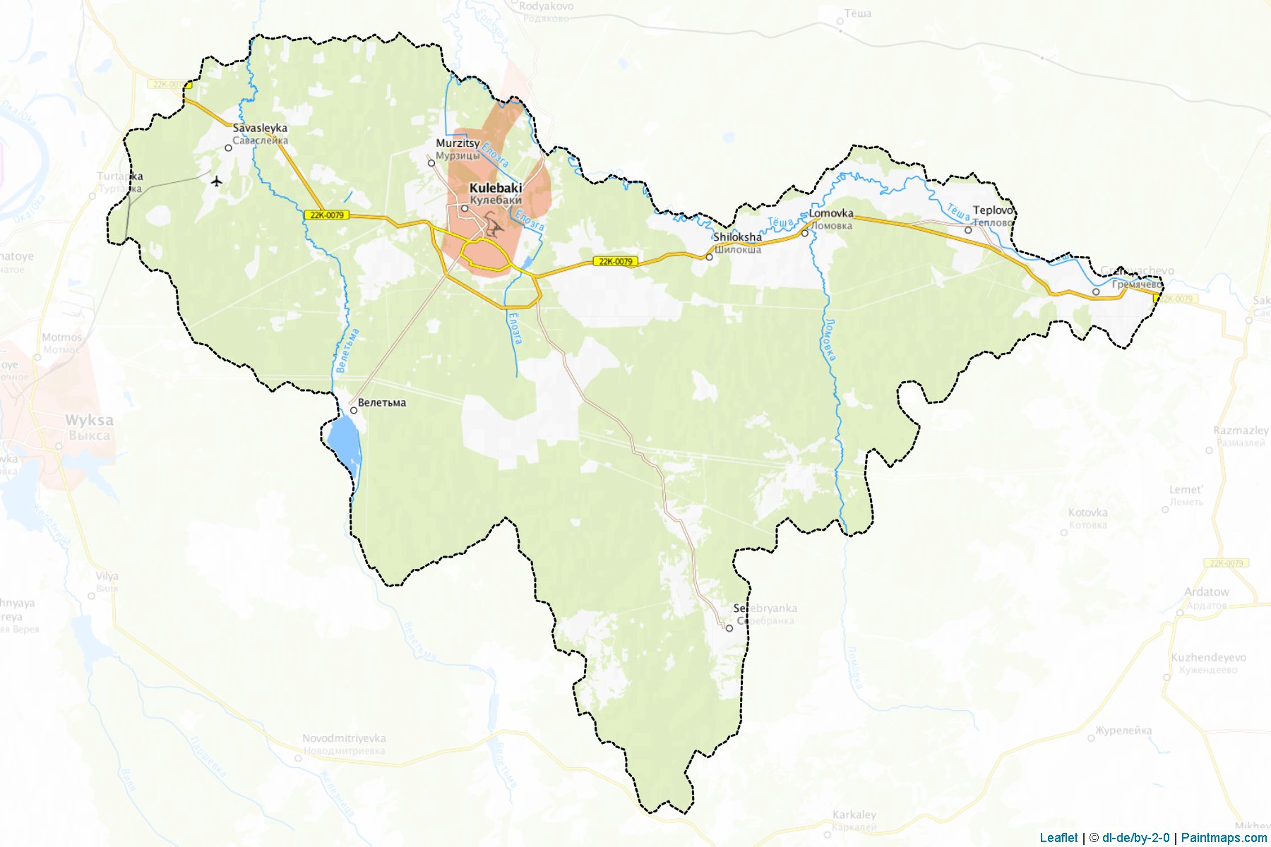 Kulebakskiy (Nijniy Novgorod) Haritası Örnekleri-1