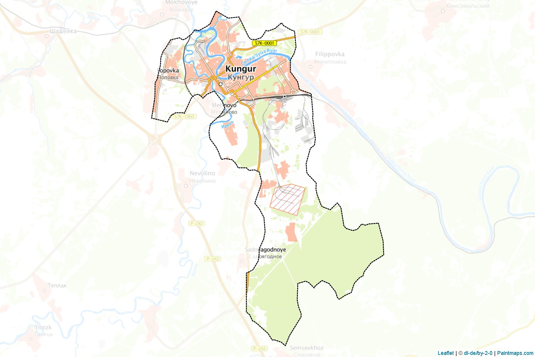 Muestras de recorte de mapas Kungur (Perm)-1