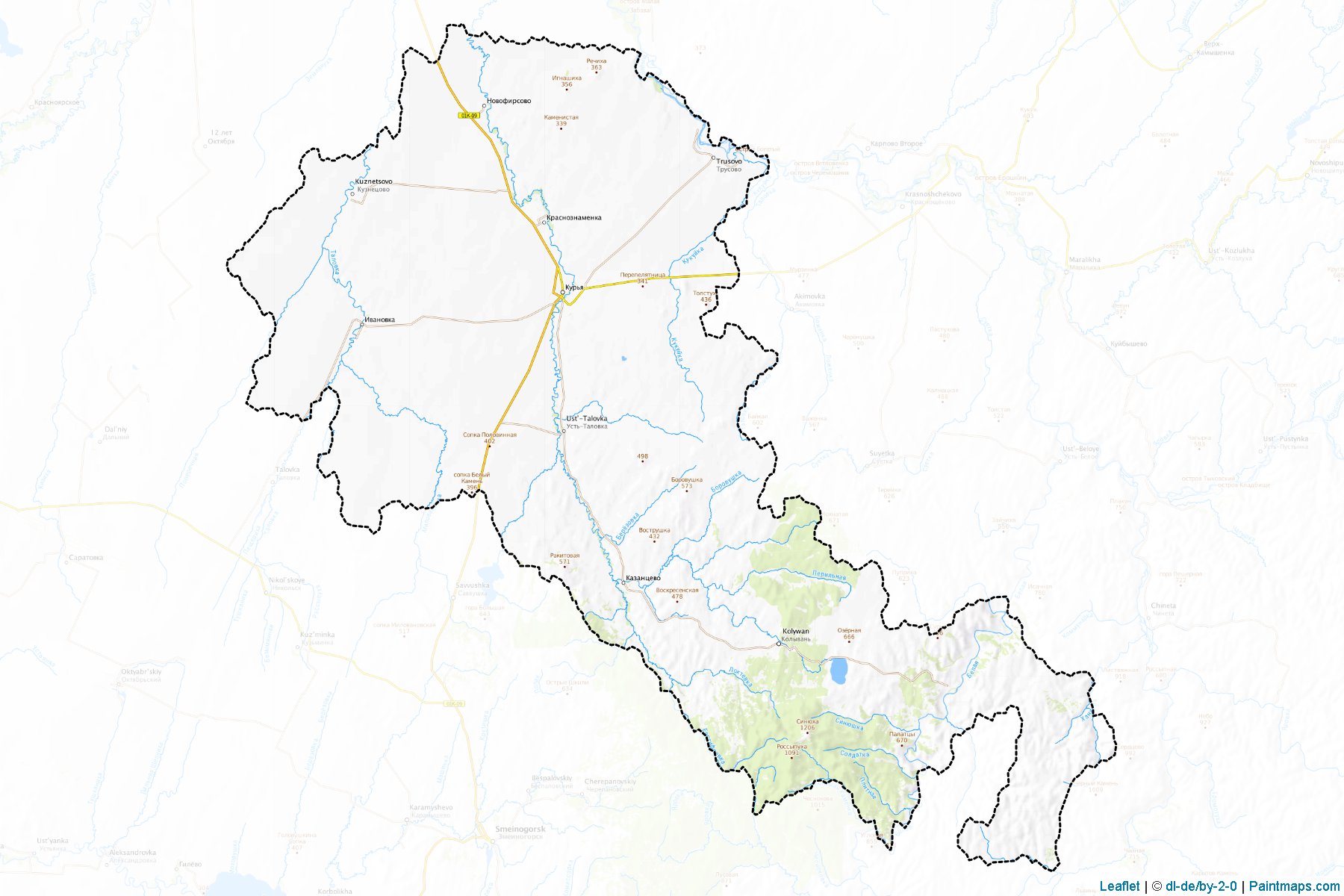 Kur'inskiy (Altai) Map Cropping Samples-1