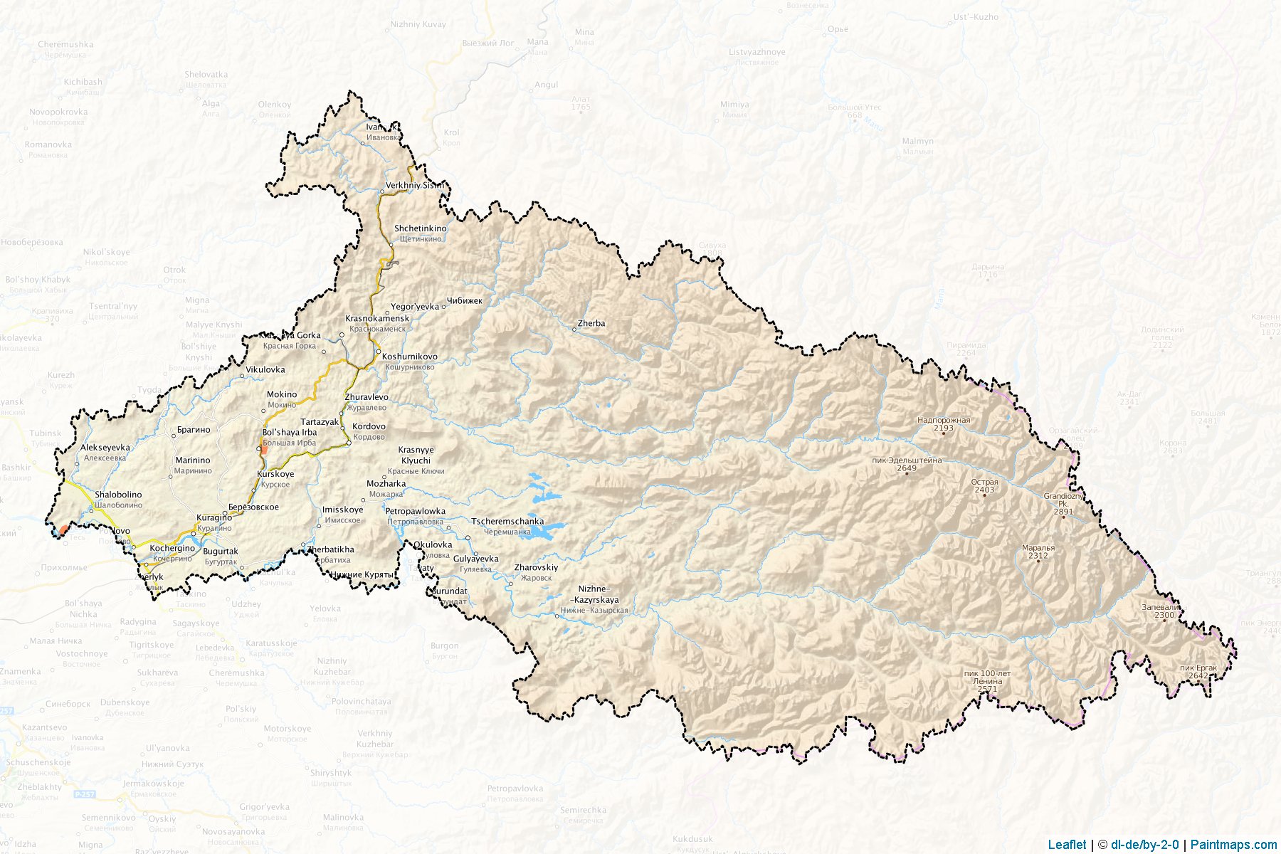 Kuraginskiy (Krasnoyarsk) Map Cropping Samples-1