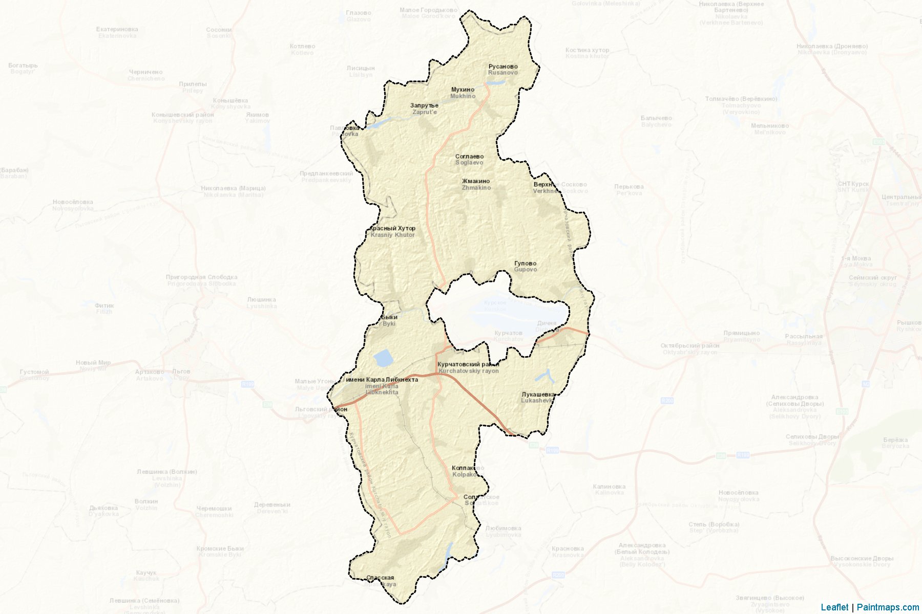 Muestras de recorte de mapas Kurchatovskiy (Kursk)-2