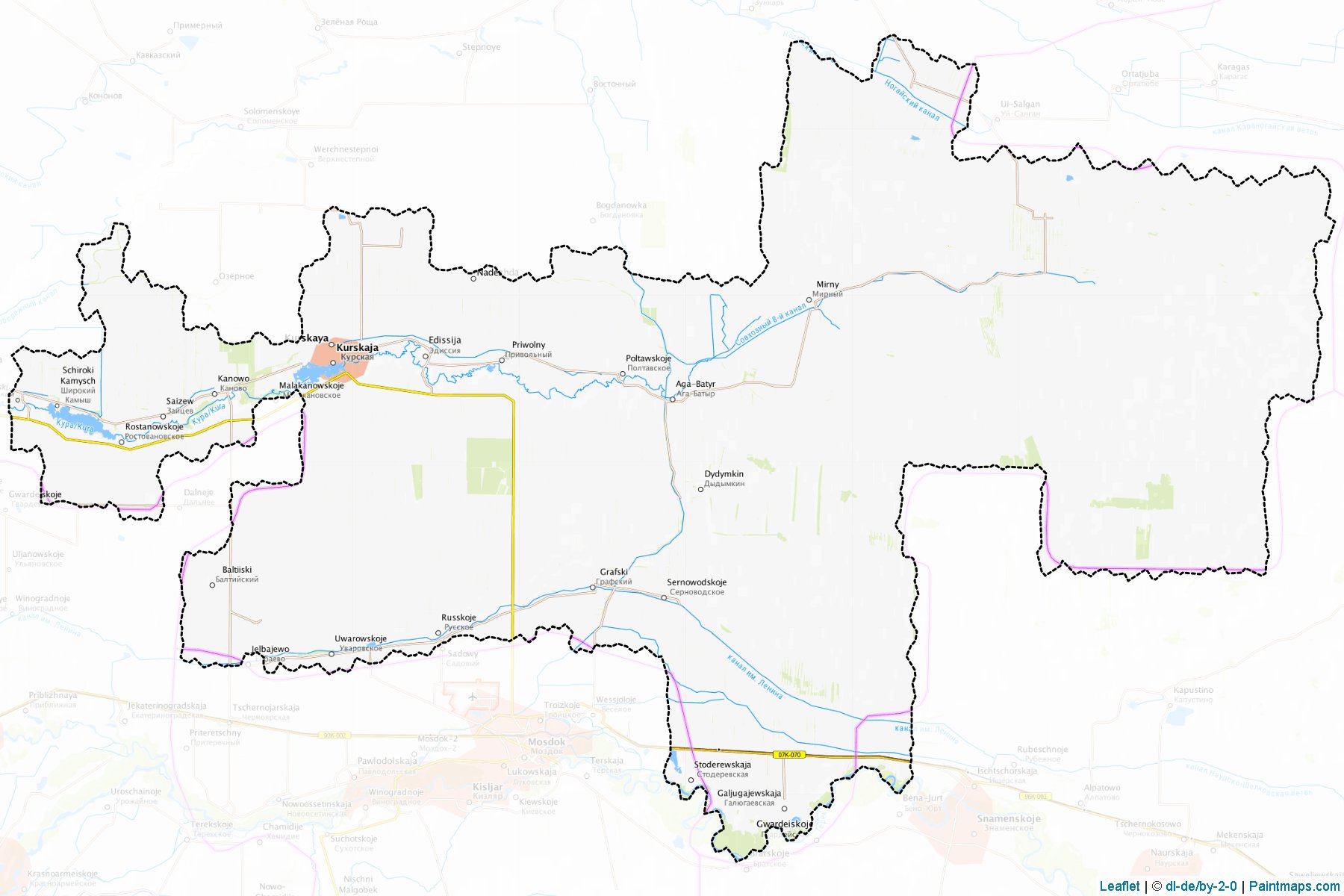 Muestras de recorte de mapas Kurskiy (Stavropol)-1