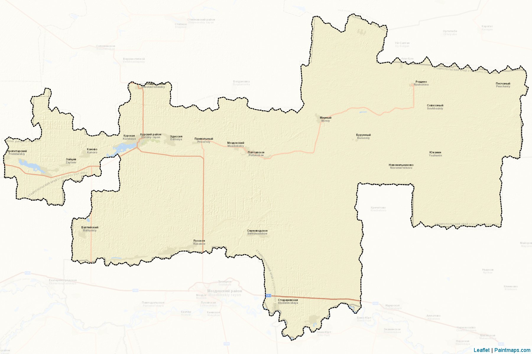 Muestras de recorte de mapas Kurskiy (Stavropol)-2