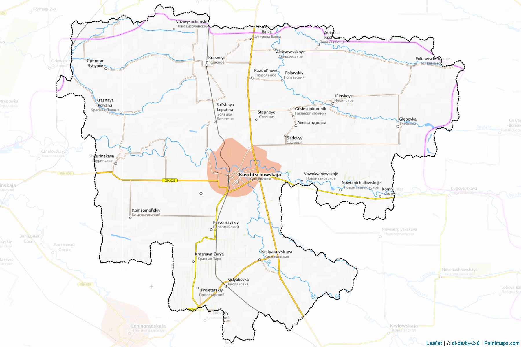 Kushhjovskiy (Krasnodar) Map Cropping Samples-1