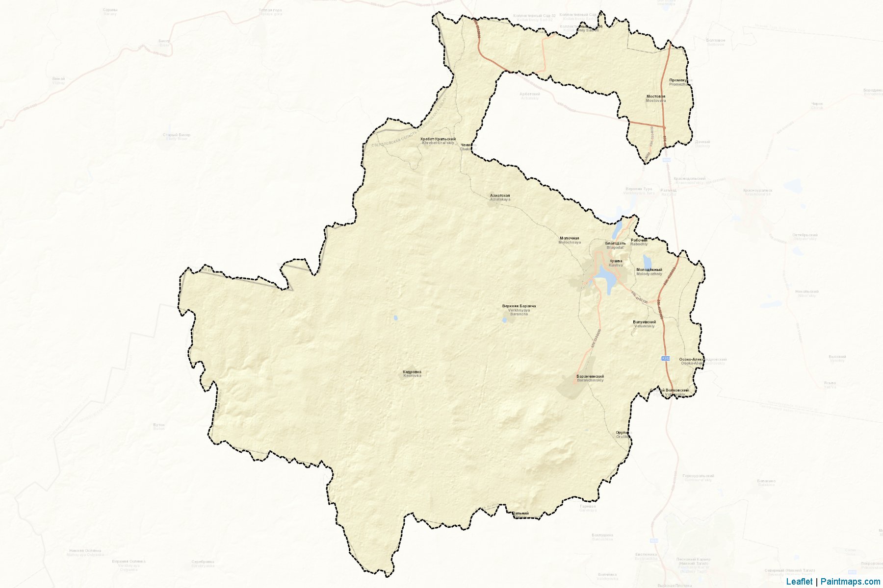 Kushvinskiy (Sverdlovsk) Map Cropping Samples-2