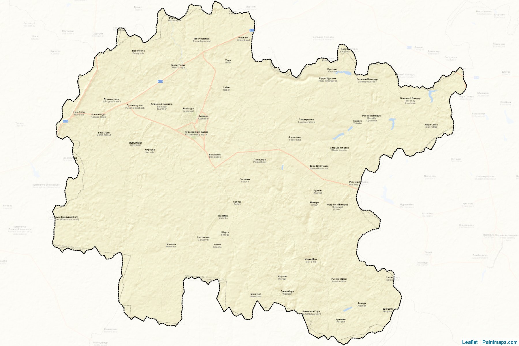 Muestras de recorte de mapas Kuzhenerskiy (Mari El)-2