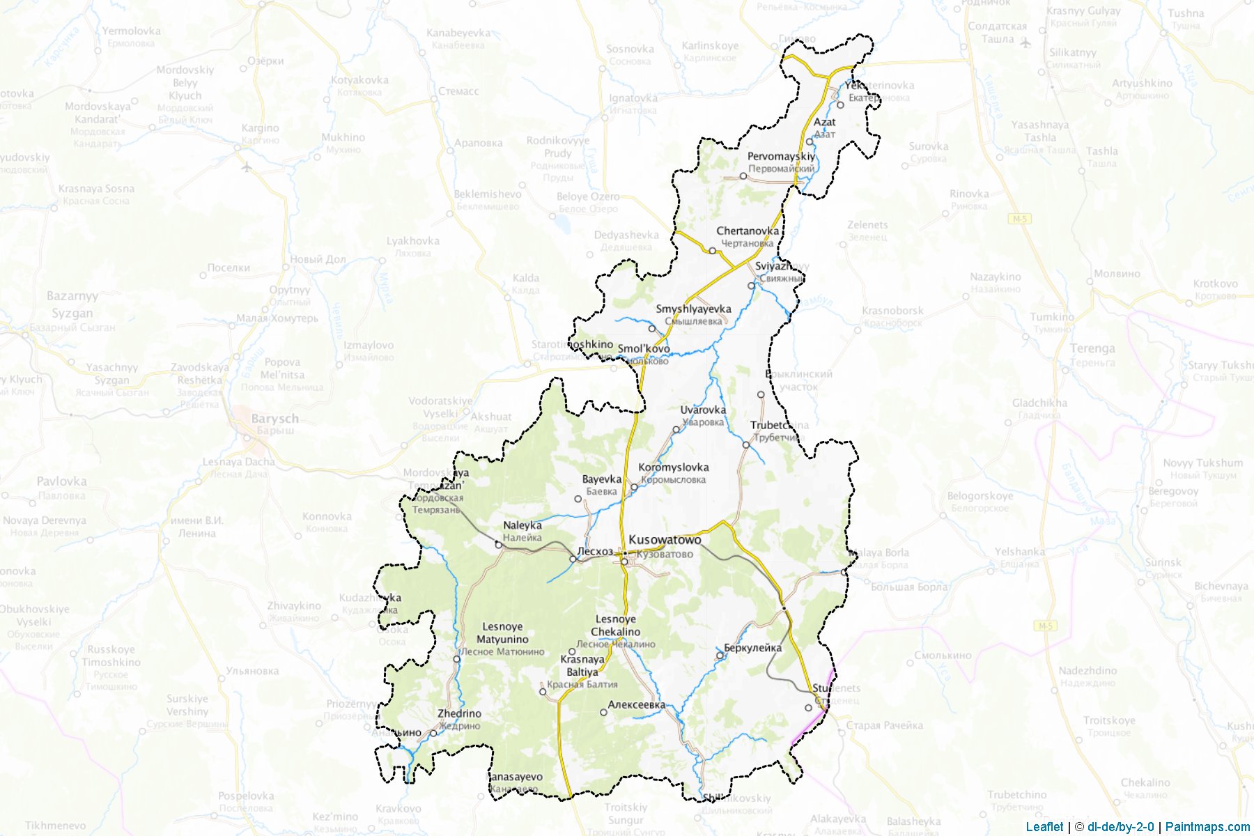 Kuzovatovskiy (Ulyanovsk) Map Cropping Samples-1