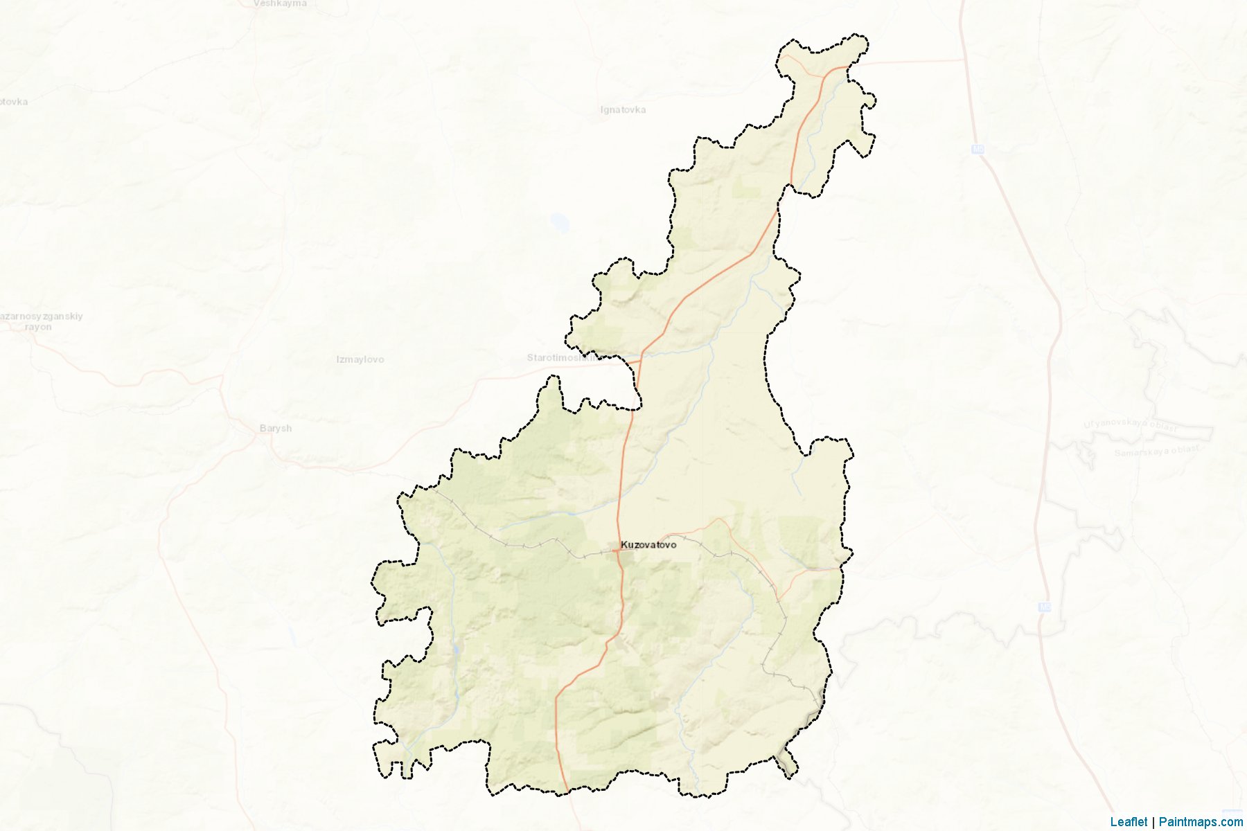 Kuzovatovskiy (Ulyanovsk) Map Cropping Samples-2