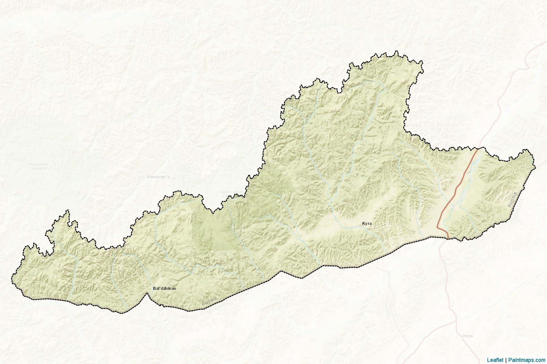 Muestras de recorte de mapas Kyrinskiy (Zabaykalsky)-2