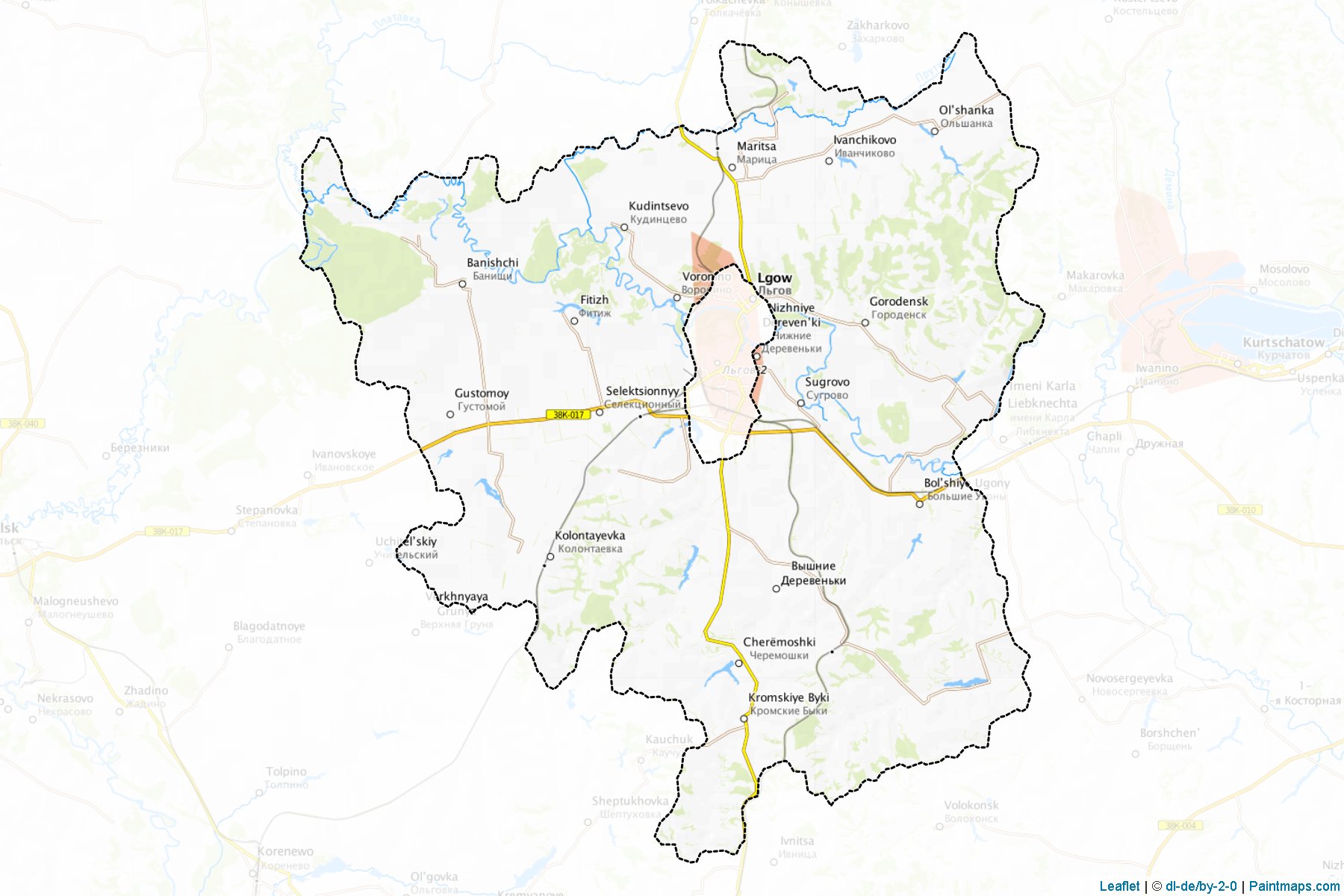 Muestras de recorte de mapas L'govskiy (Kursk)-1