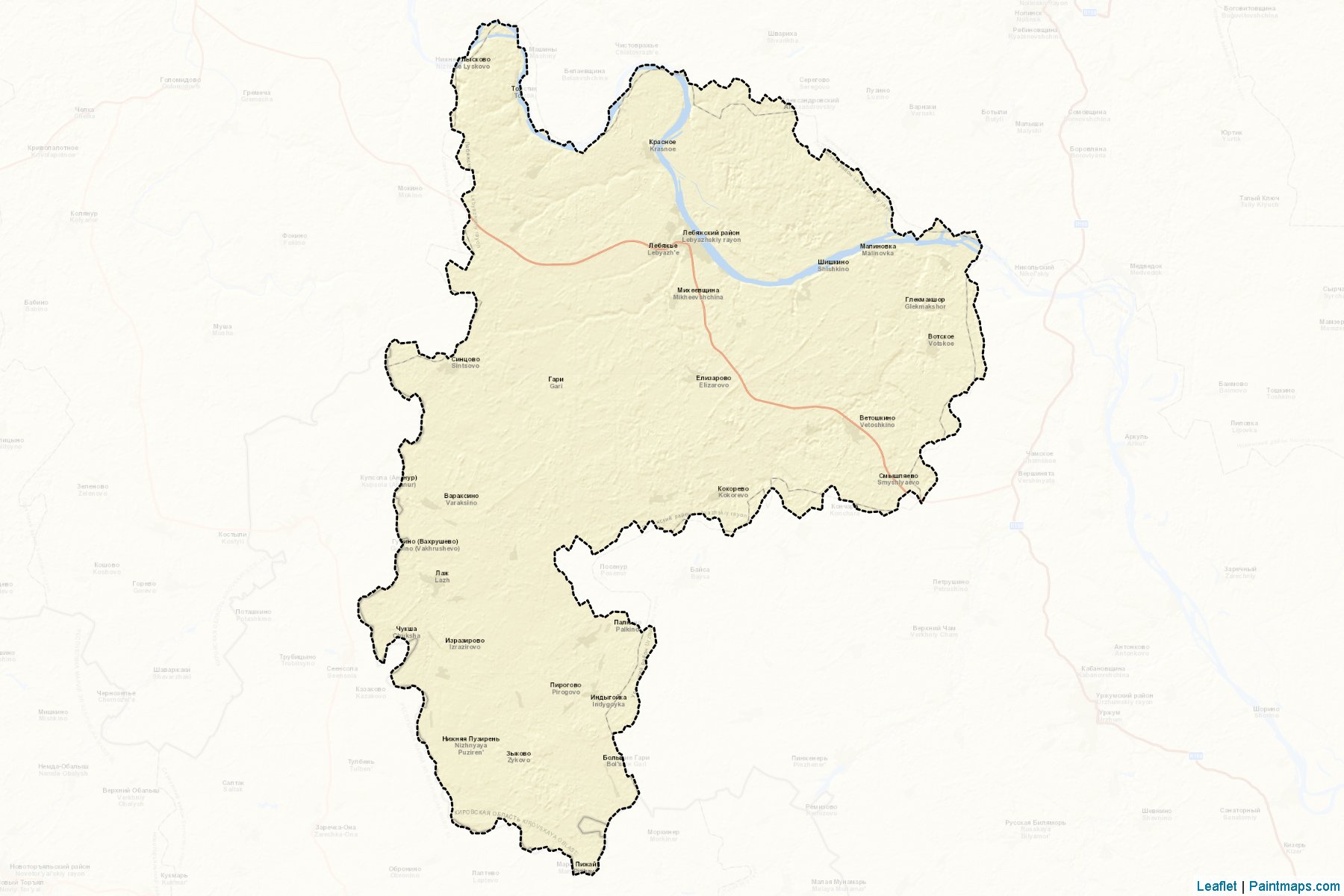 Lebjazhskiy (Kirov) Map Cropping Samples-2