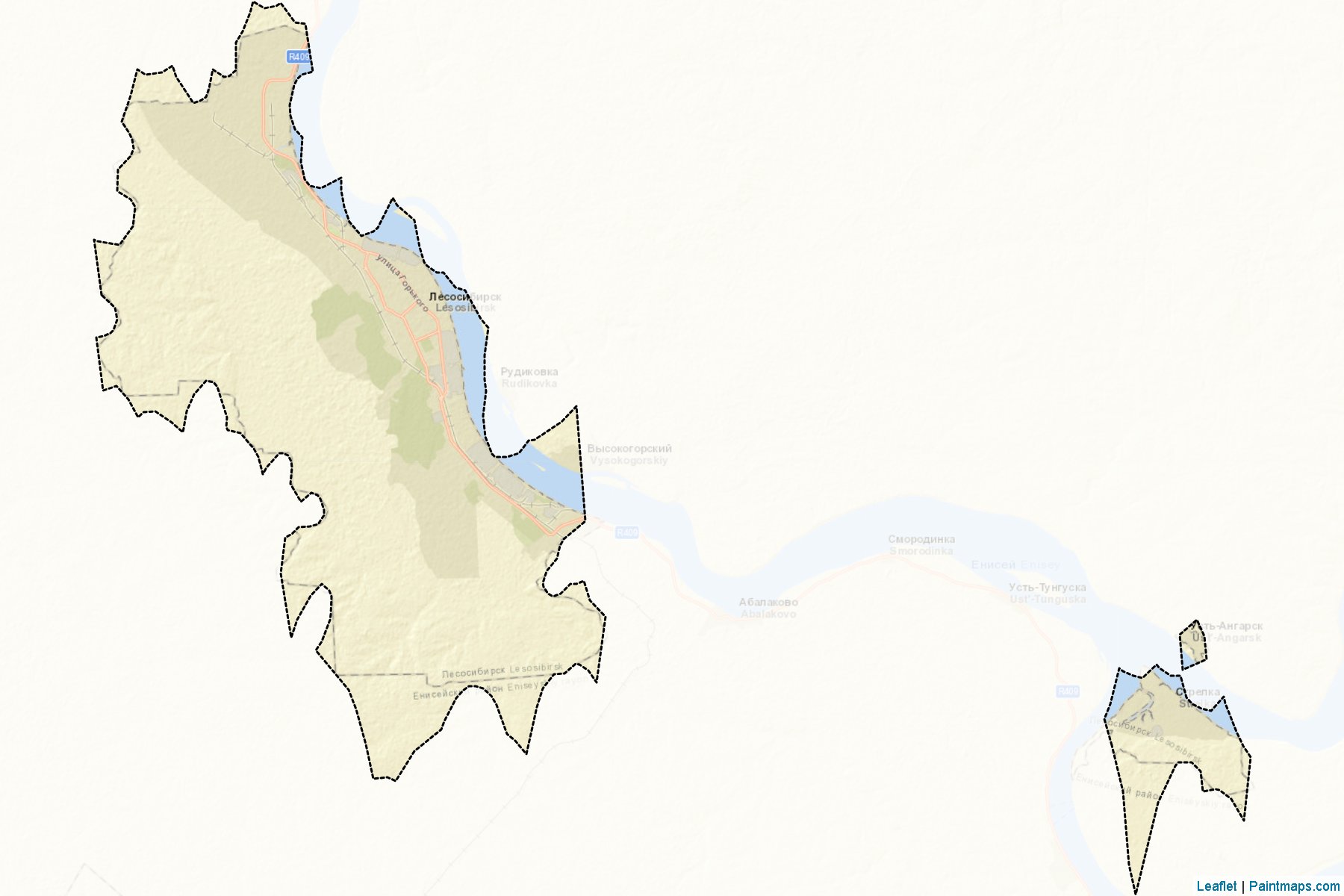 Lesosibirsk (Krasnoyarsk) Map Cropping Samples-2