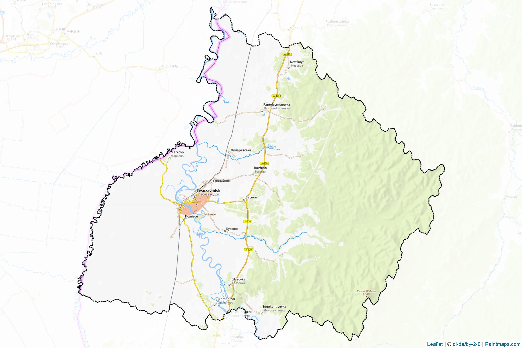 Muestras de recorte de mapas Lesozavodskiy (Primorsky)-1