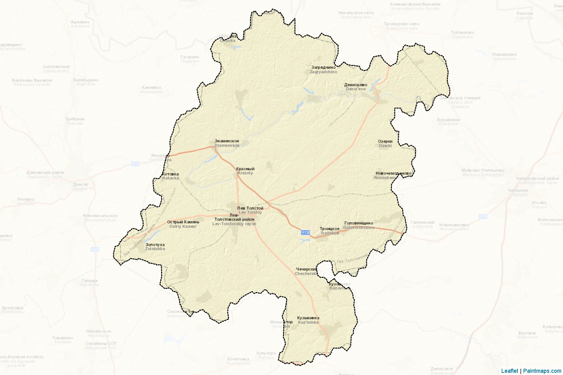 Lev-Tolstovskiy (Lipetsk) Map Cropping Samples-2