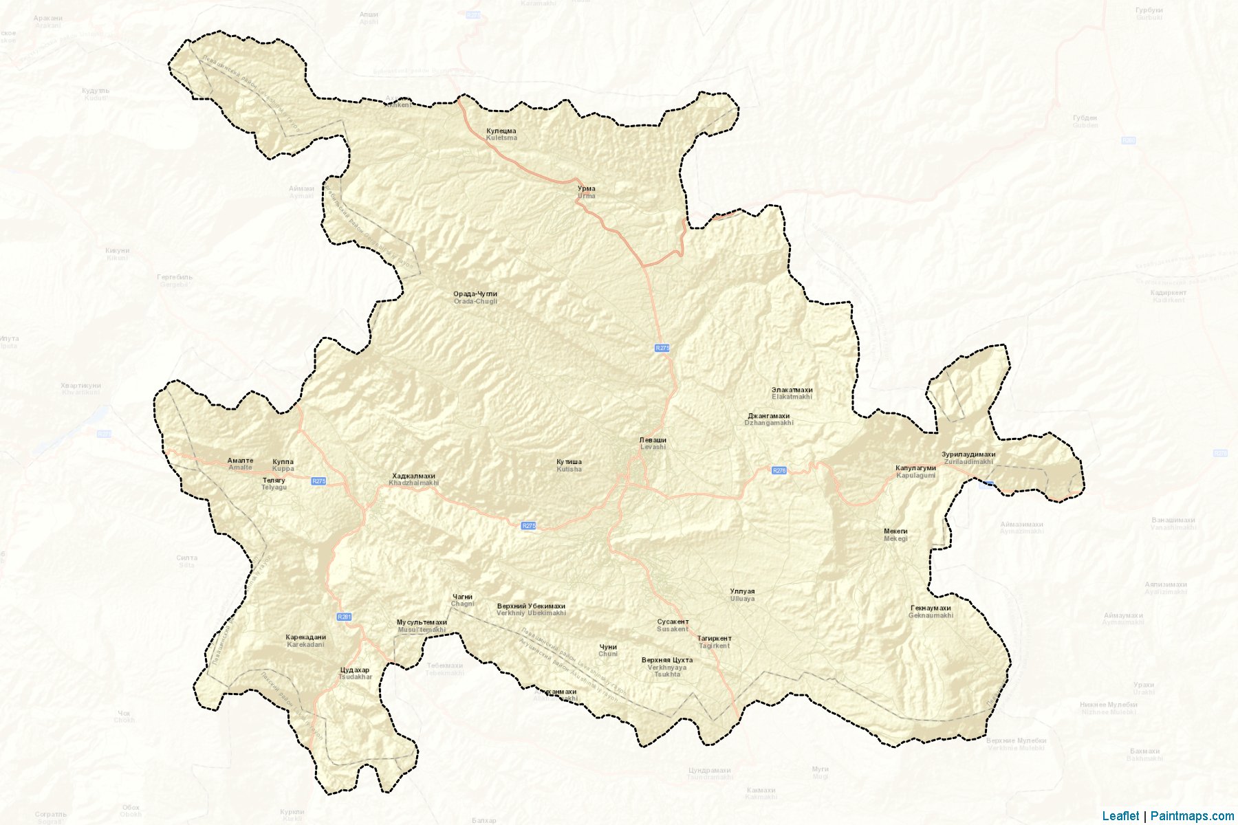 Levashinskiy (Dagestan) Map Cropping Samples-2