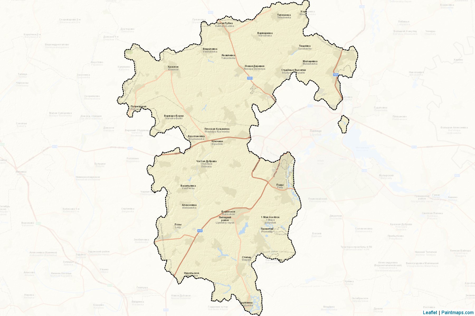 Lipeckij (Lipetsk) Map Cropping Samples-2