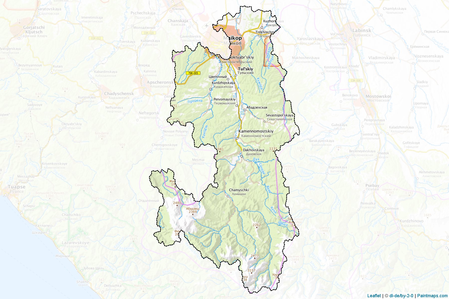 Muestras de recorte de mapas Majkopskiy (Adygea)-1