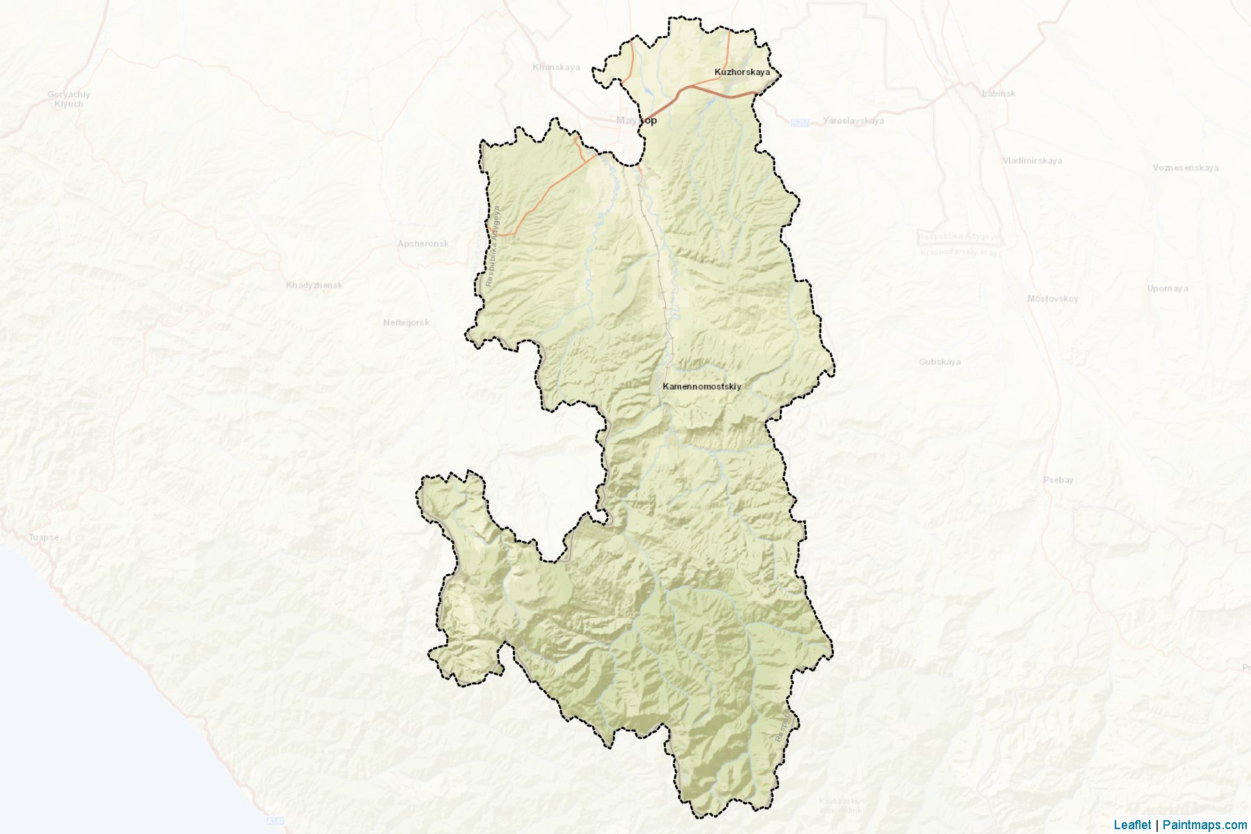 Muestras de recorte de mapas Majkopskiy (Adygea)-2