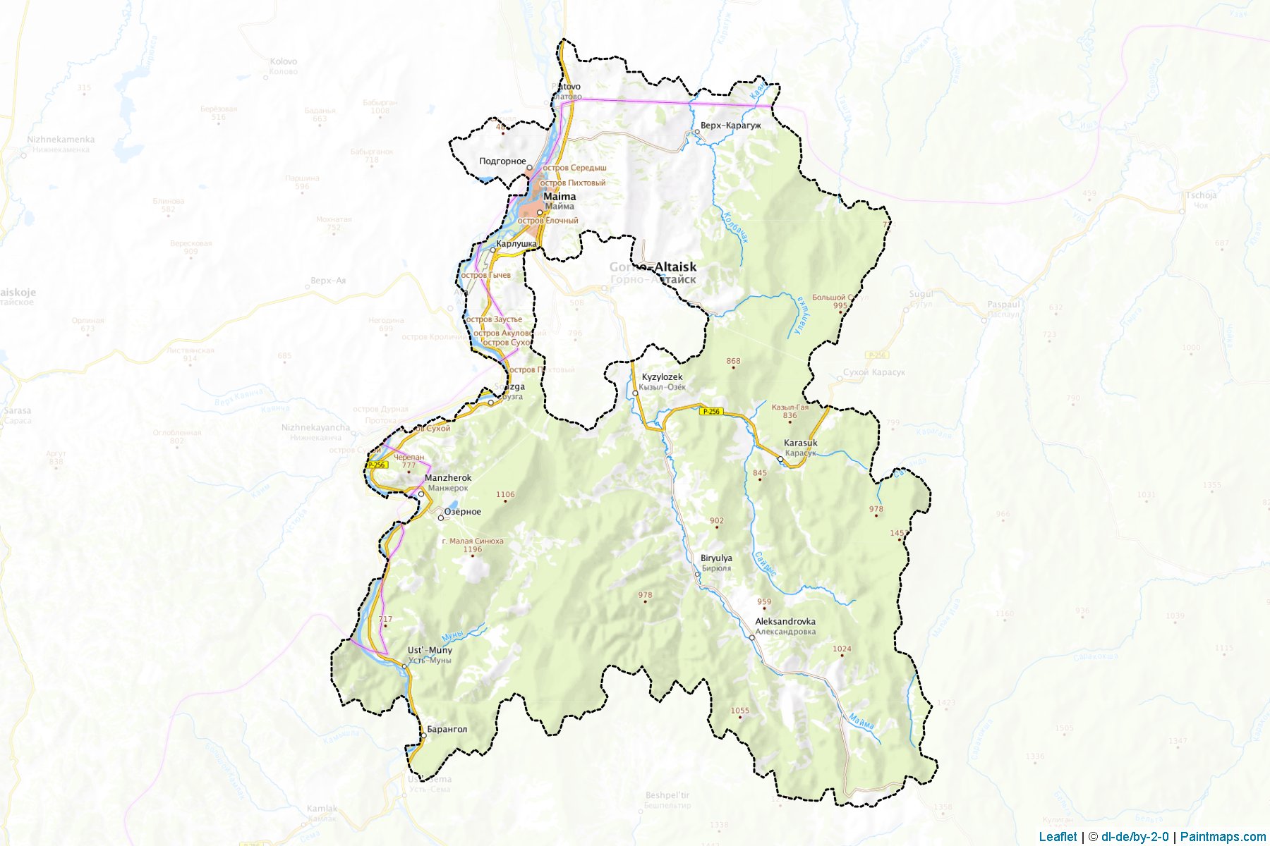 Majminskiy (Gorno-Altay) Map Cropping Samples-1